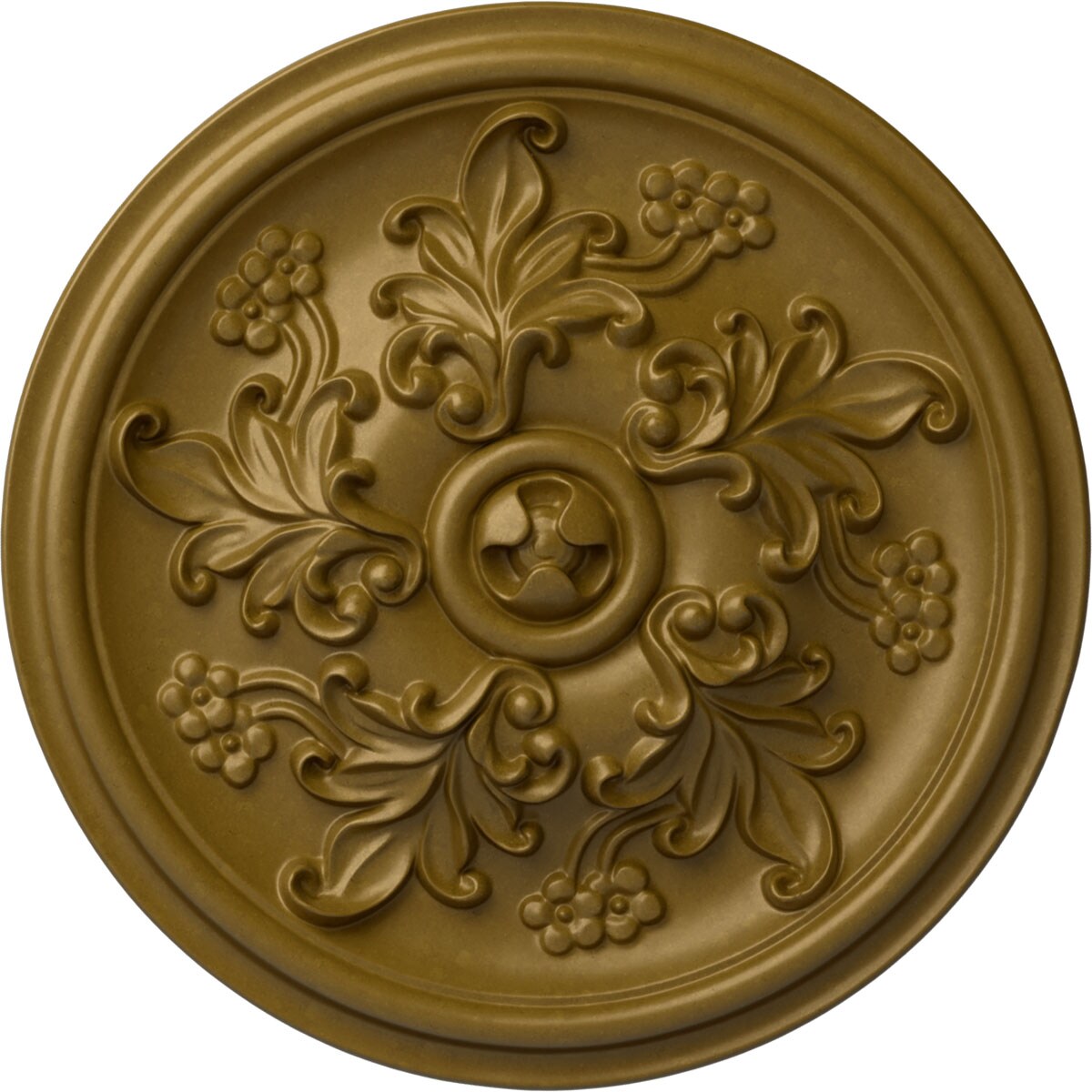 Ekena Millwork CM14KTGLS Katheryn 14.5-in W x 14.5-in L Painted Gold Polyurethane Whole Ceiling Medallion