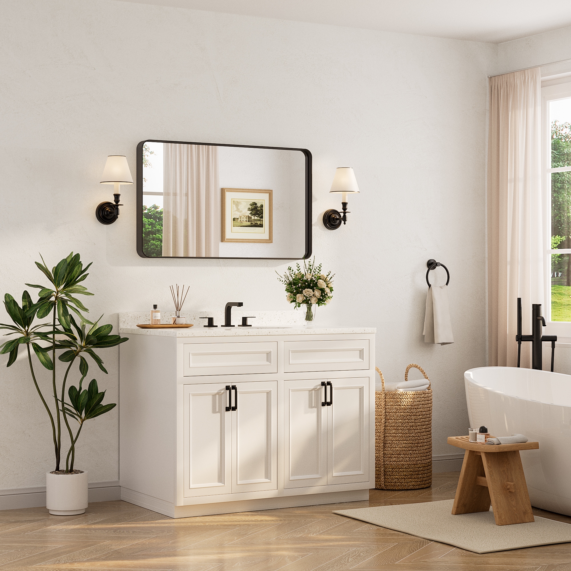 TETOTE LSC-TE-4024BK-B15 Framed-Bath-Mirrors - View #2