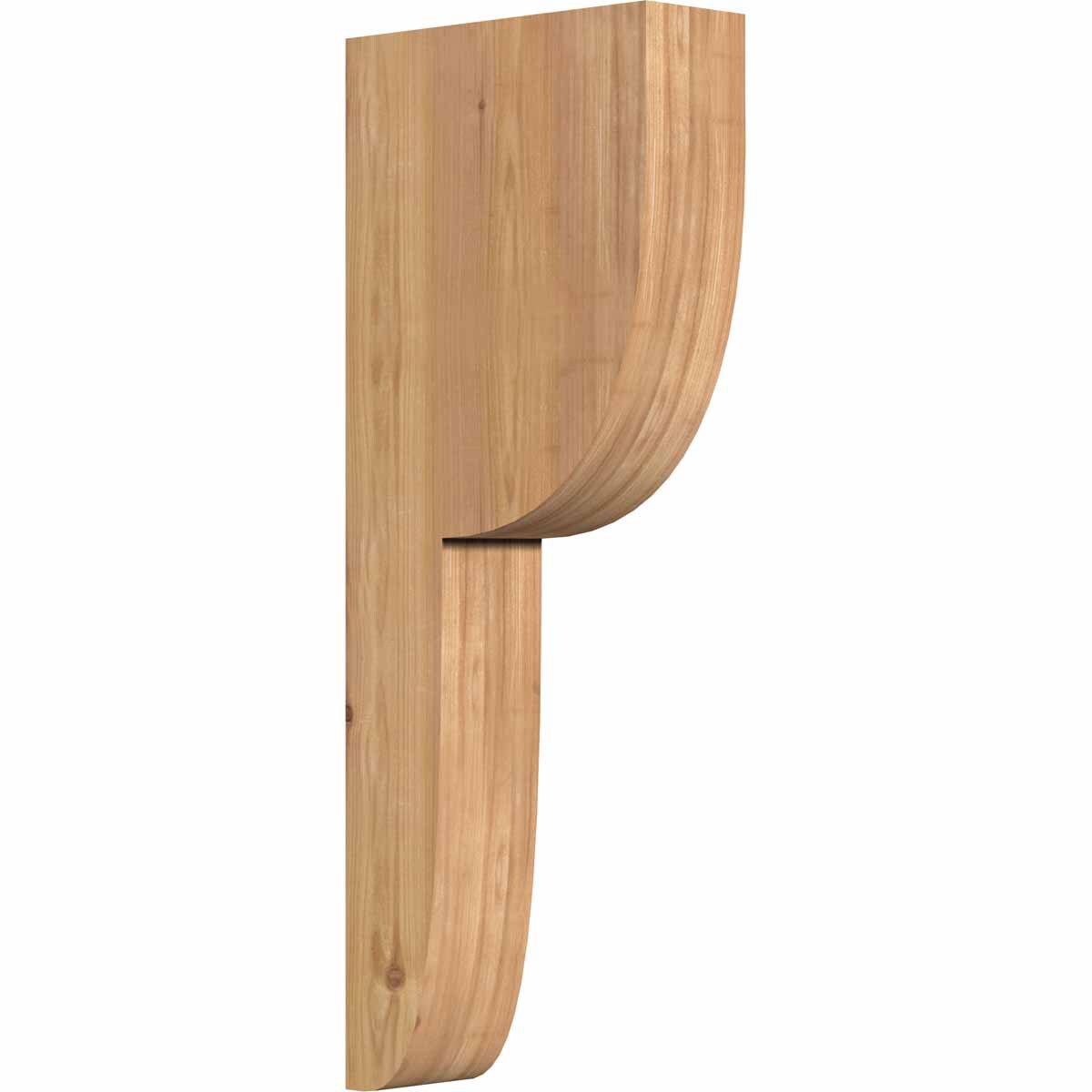 Ekena Millwork COR04X10X26CRE00SWR 3.5-in x 10-in x 26-in Crestline Unfinished Western red cedar Wood Paintable/Stainable Corbel