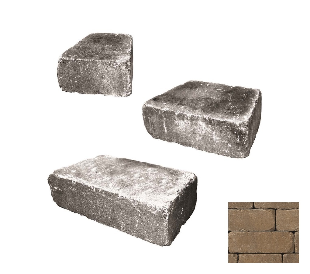 Belgard 806808 4-in H x 12-in L x 8-in D Gascony Concrete Retaining Wall Block