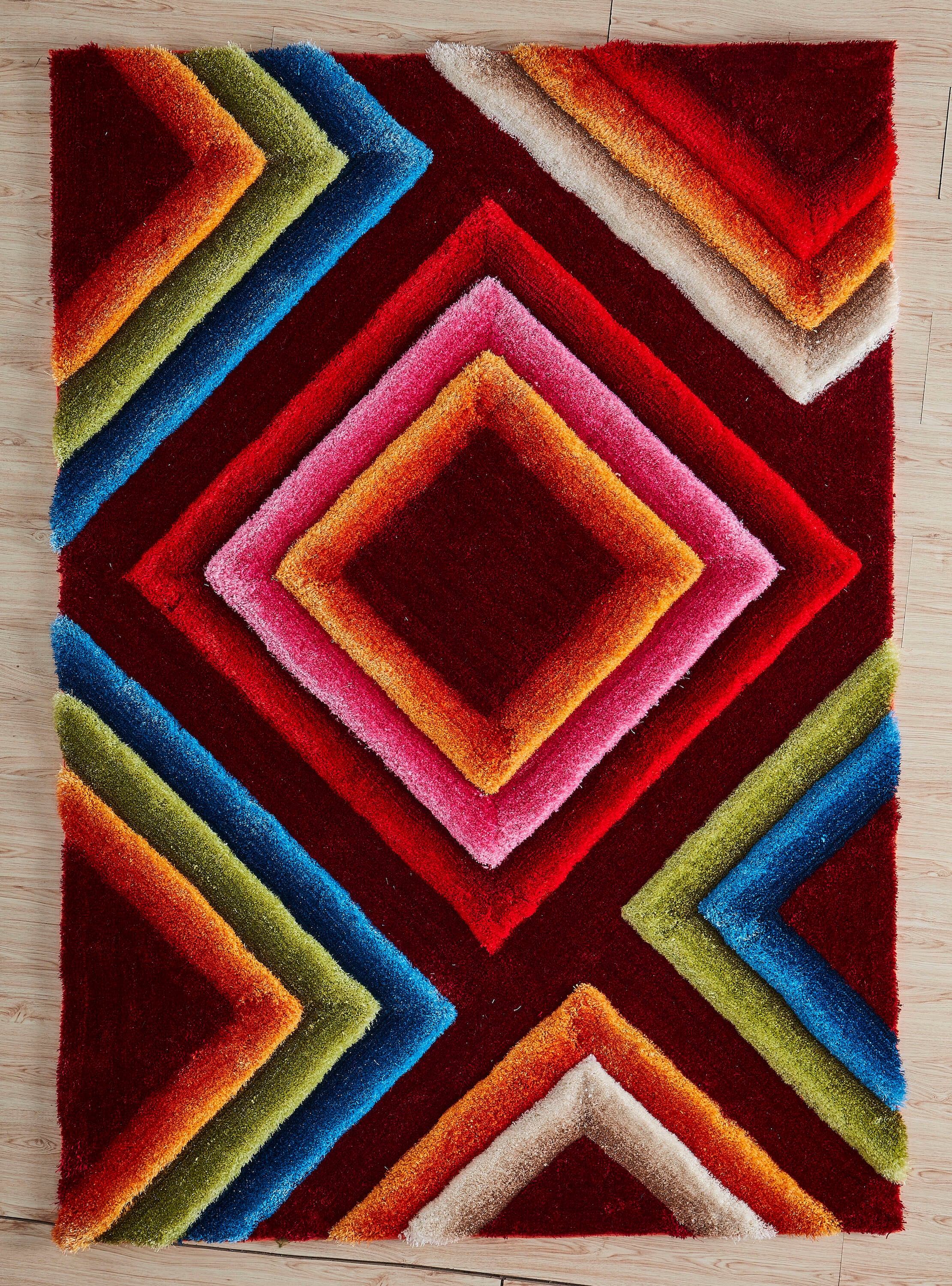 MDA Rugs MS1557 Mateos 5 x 7 (ft) Polyester Multicolor Rectangular Indoor Geometric Area rug