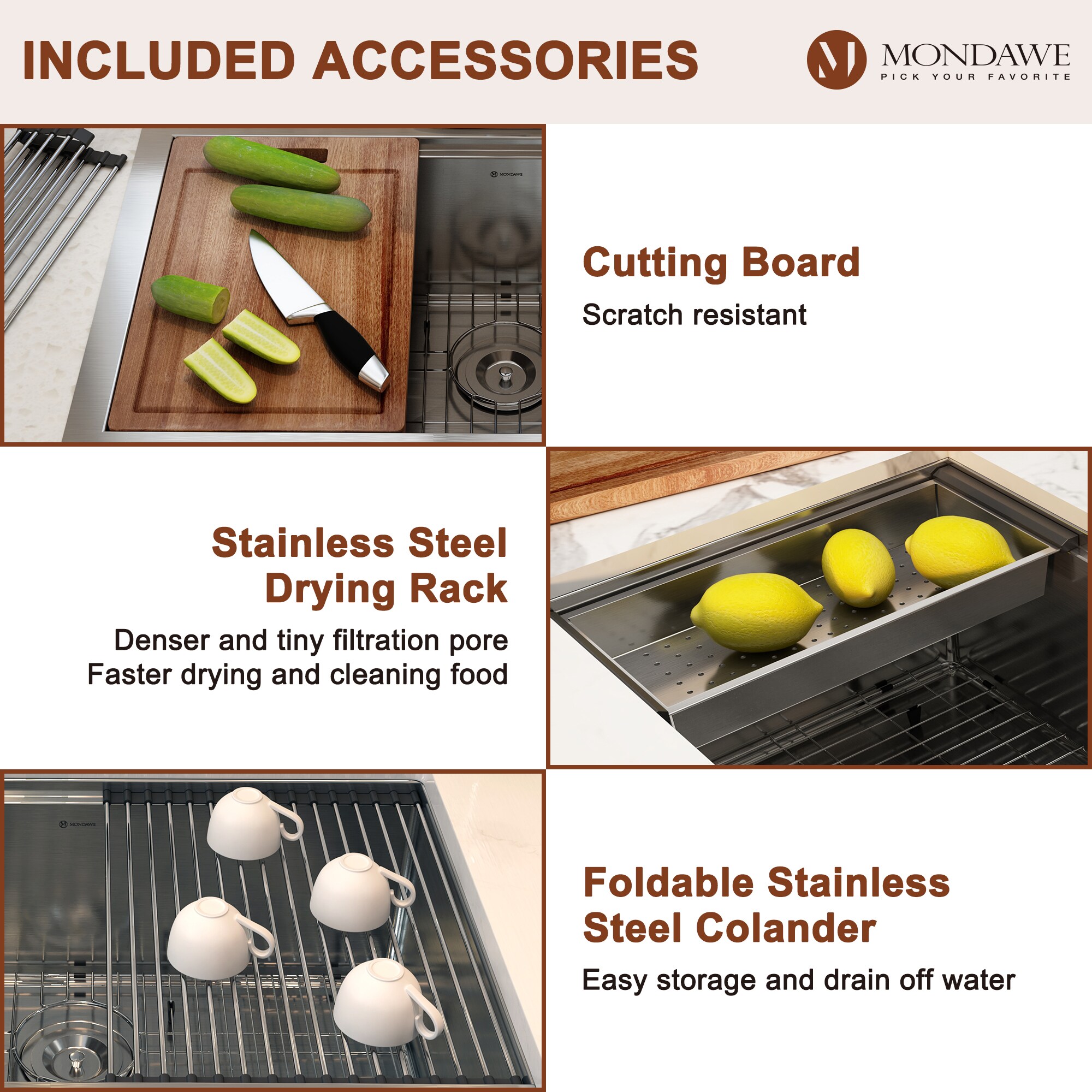 Mondawe MD-W5122-3 Kitchen-Sinks - View #3