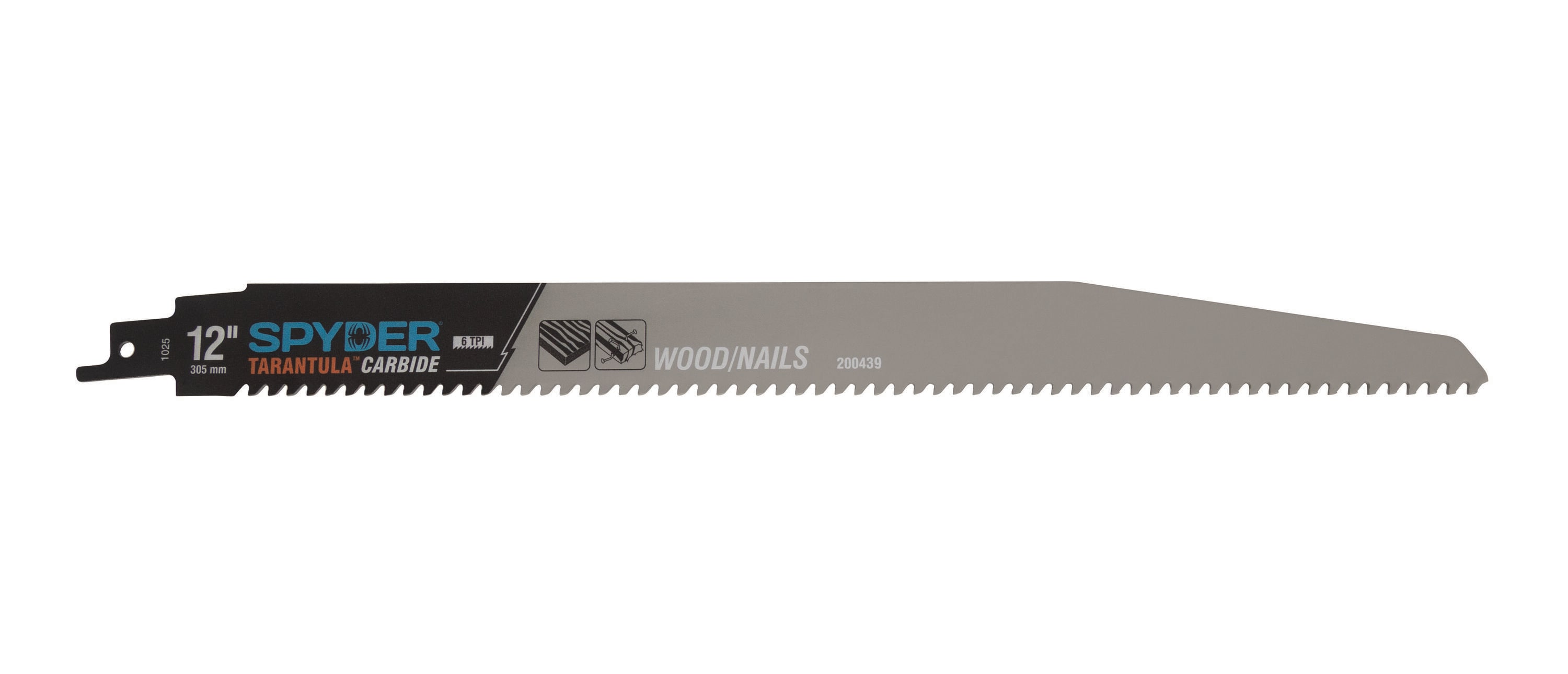 Spyder Tarantula Carbide tooth 12-in 6 TPI Wood/Nail embedded cutting Reciprocating Saw Blade