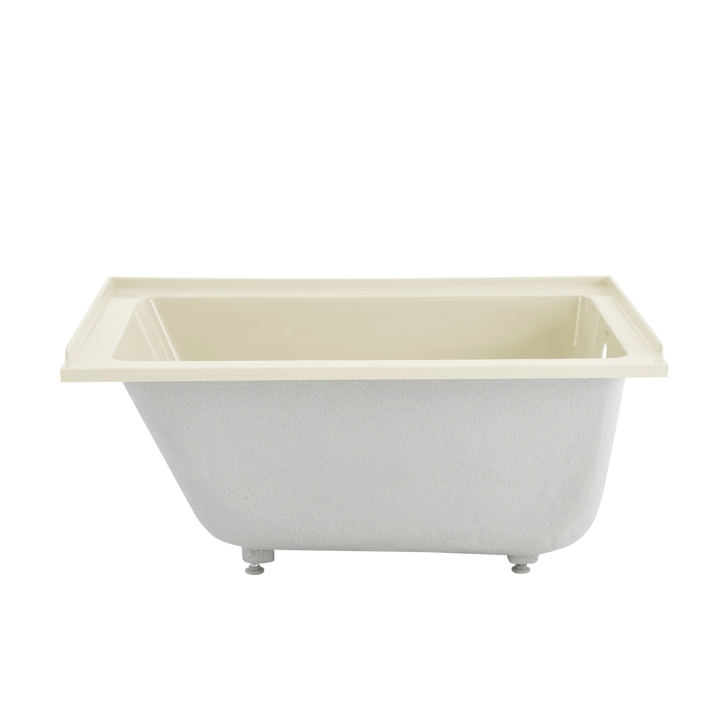 Swiss Madison SM-25-ABLAU25BQ Lausanne 48-in x 30-in Glossy Bisque Acrylic Rectangular Alcove Soaking bathtub ( Right Drain )