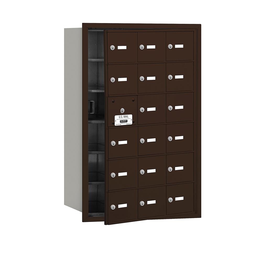 SALSBURY INDUSTRIES 3618ZFU 3600 4B+ Horizontal Mailboxes Locking Metal Extra Large Mailbox Bronze