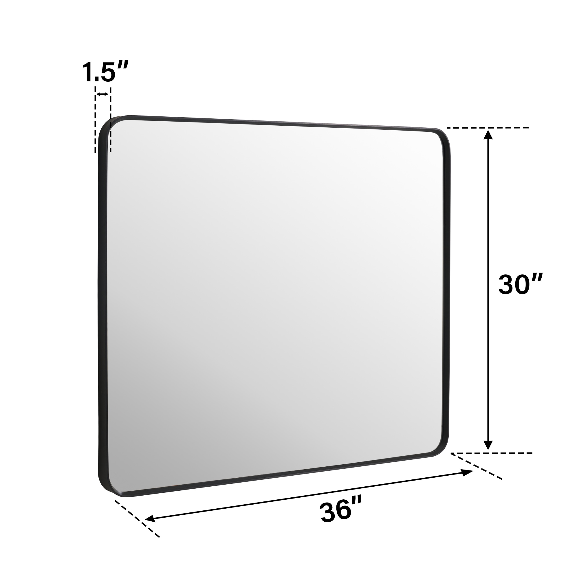 WELLFOR YAH-MSL32 Framed-Bath-Mirrors - View #5