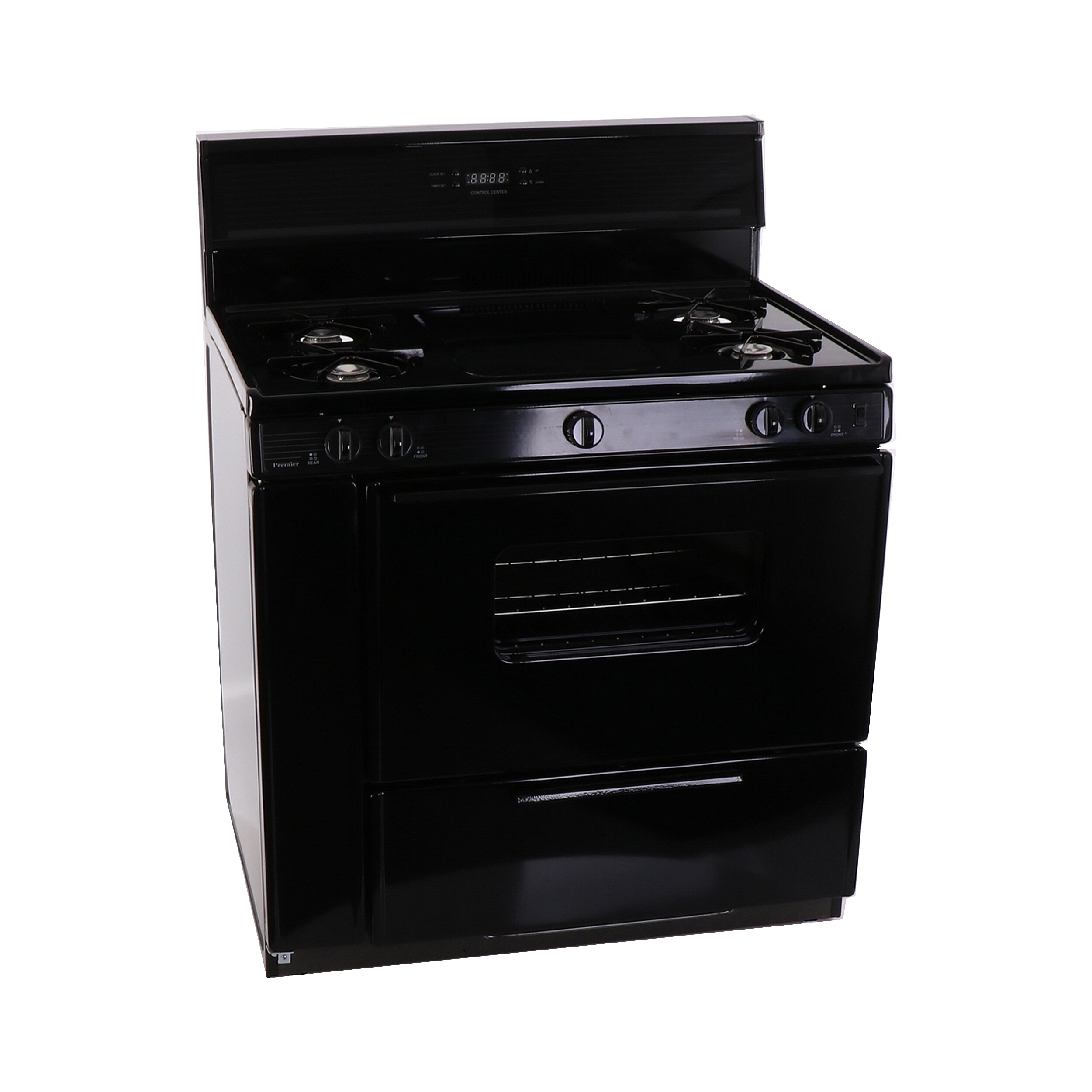 Premier 36-in 4 Burners 3.9-cu ft Freestanding Natural Gas Range (Black ...