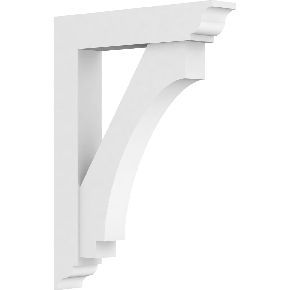 Ekena Millwork BKTP03X18X24IMP01 Standard Imperial 3-in x 18-in x 24-in White PVC Standard Bracket