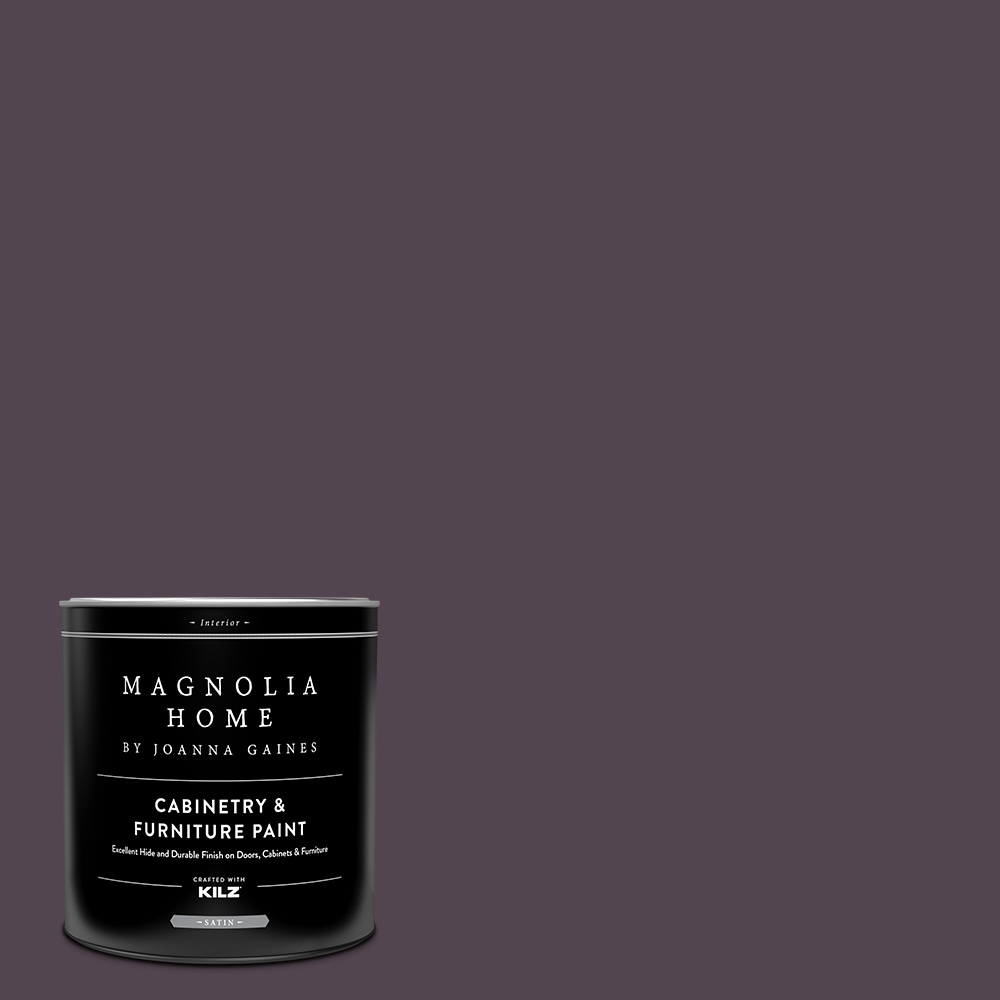 Magnolia Home MAG134-4141124  by Joanna Gaines Satin Plum Suede MAG134 Tintable Cabinet Furniture Paint Enamel ( 1-quart )