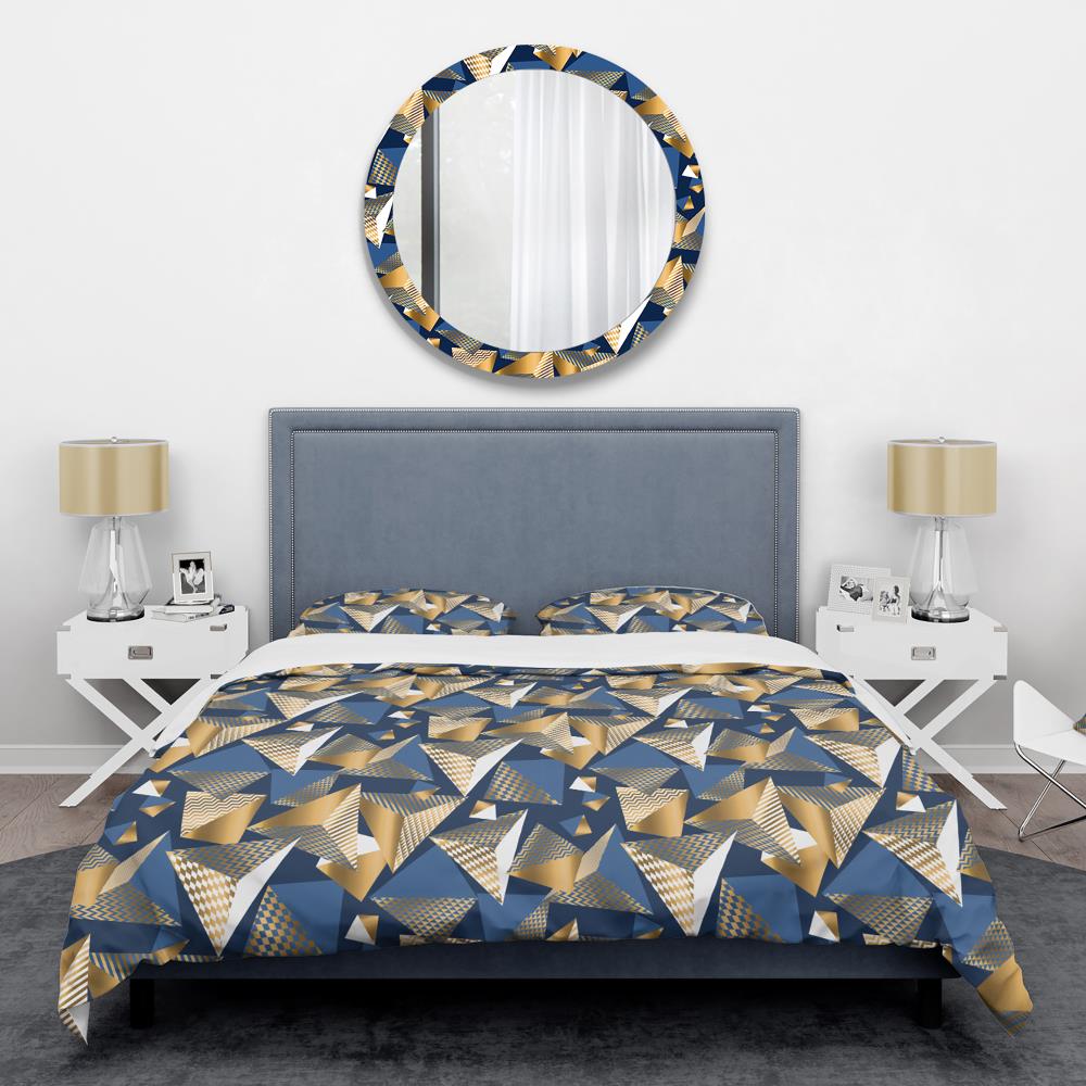 Designart BED24250-K 3 -Piece Blue King Duvet cover Set