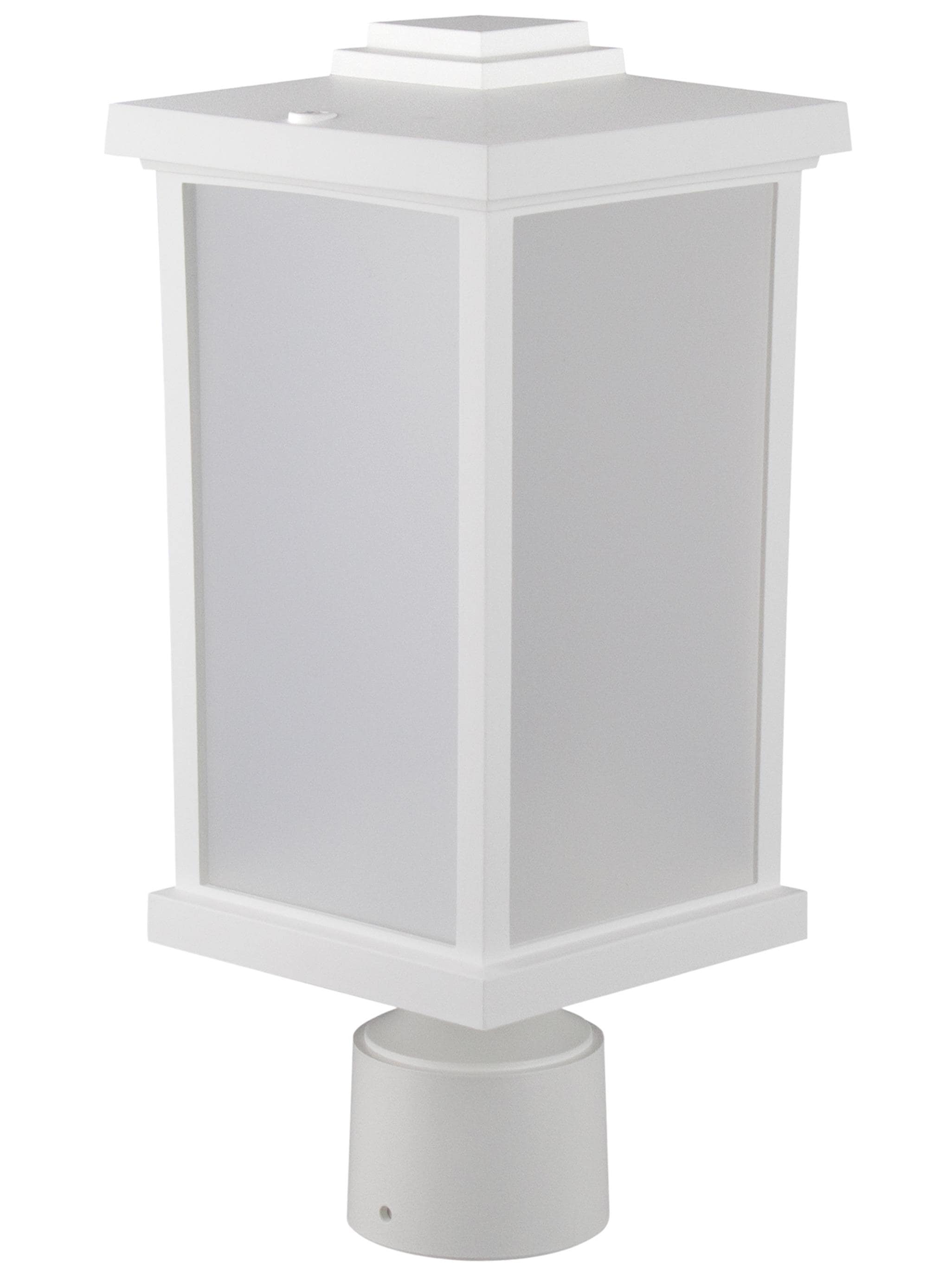 Solus SPC51TF-LE26W-WH 3000K Warm White LED Bulb Included 15-Inches White Modern/contemporary Outdoor Light post lantern