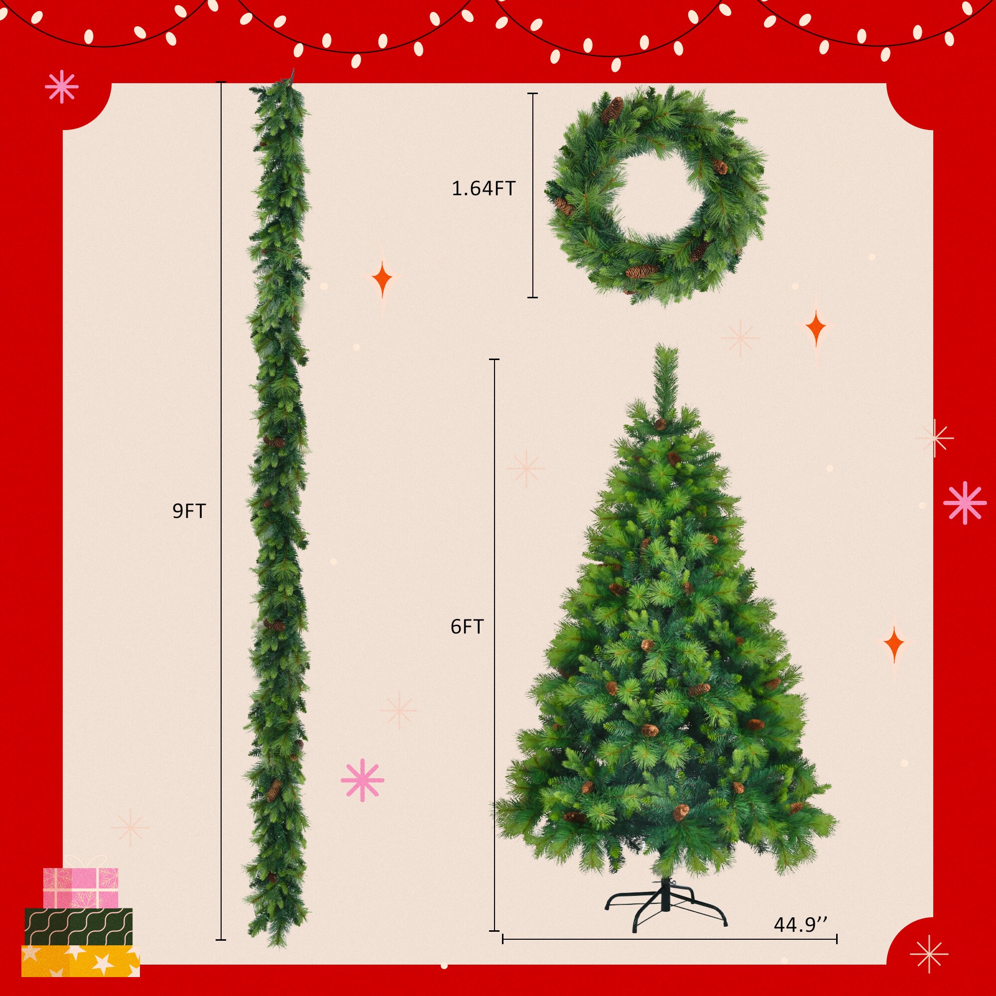 AAZJ NBC-CM64204ML Artificial-Christmas-Trees - View #4