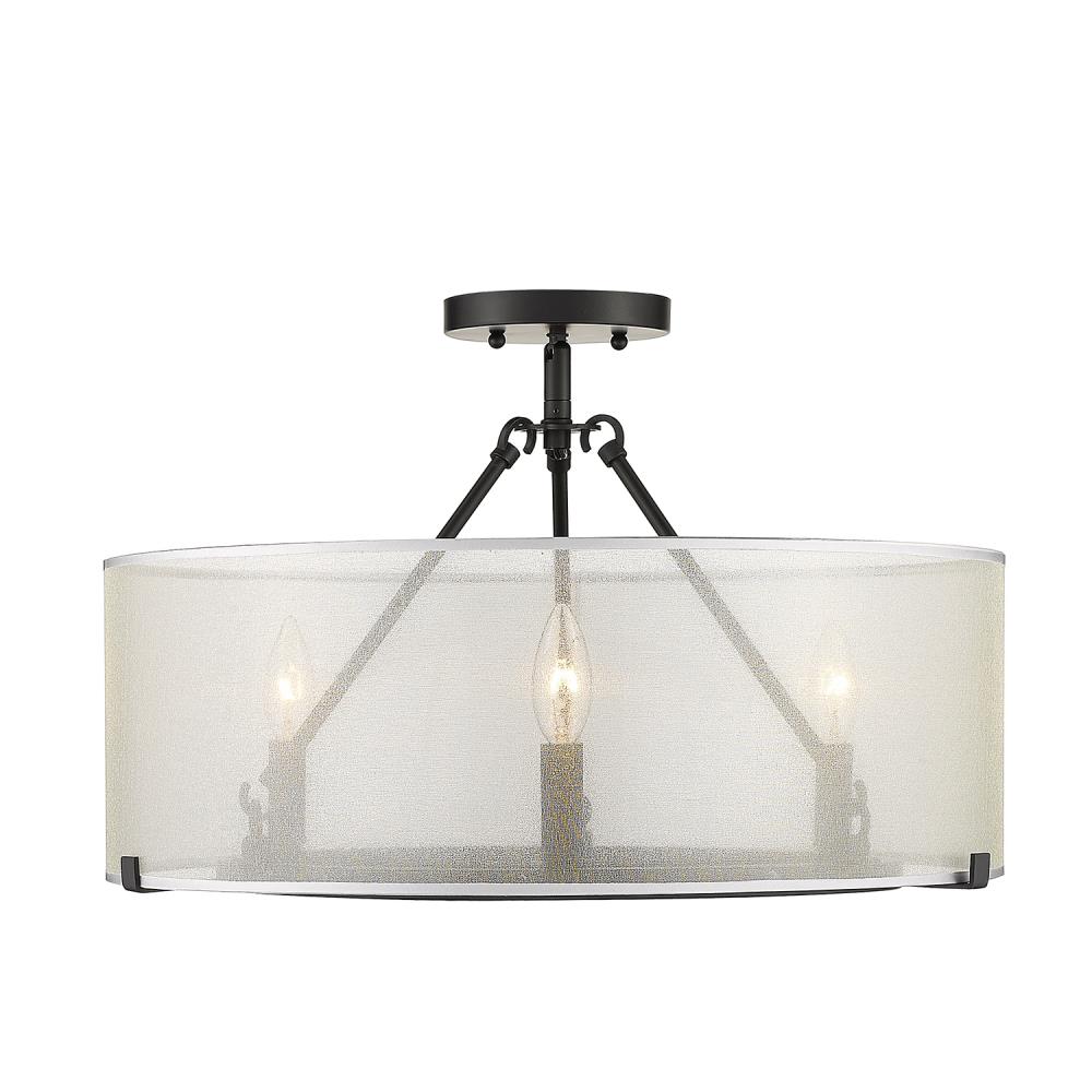 Golden Lighting 5019-3SF BLK flushmounts - View #3