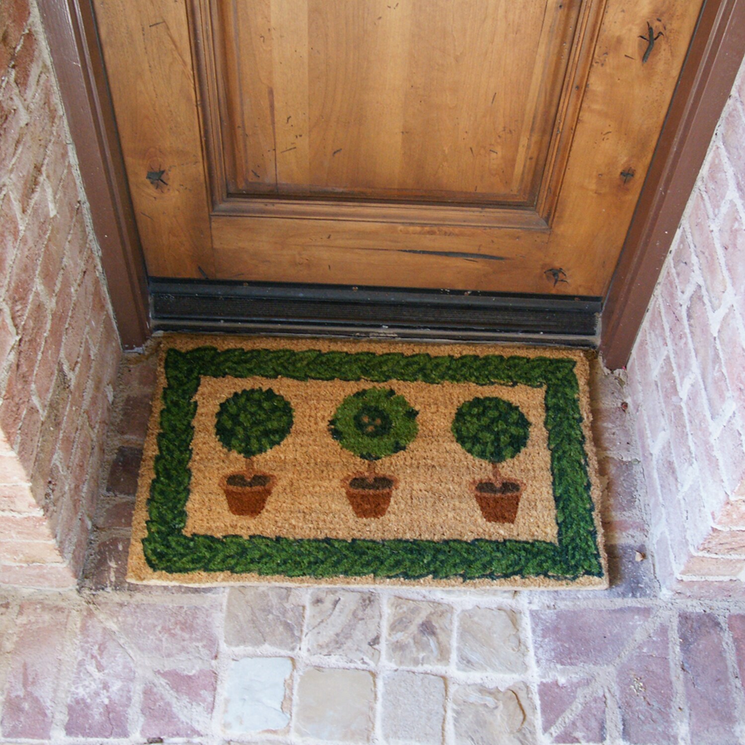 Rubber-Cal 2-ft x 3-ft Brown Rectangular Indoor or Outdoor Winter Door Mat  in the Mats department at