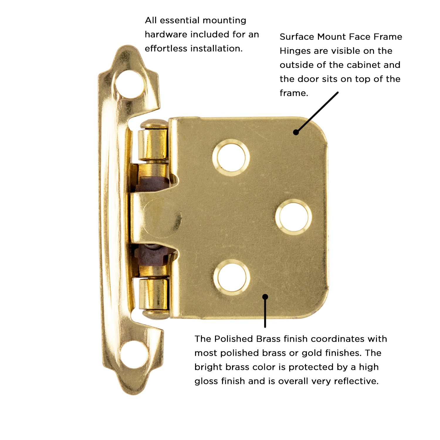 Hickory Hardware P144-3 Cabinet-Hinges - View #3