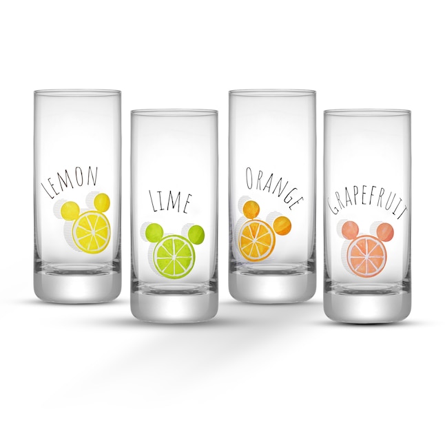 JoyJolt Disney 14.2-fl oz Glass Clear Goblet Set of: 4 in the