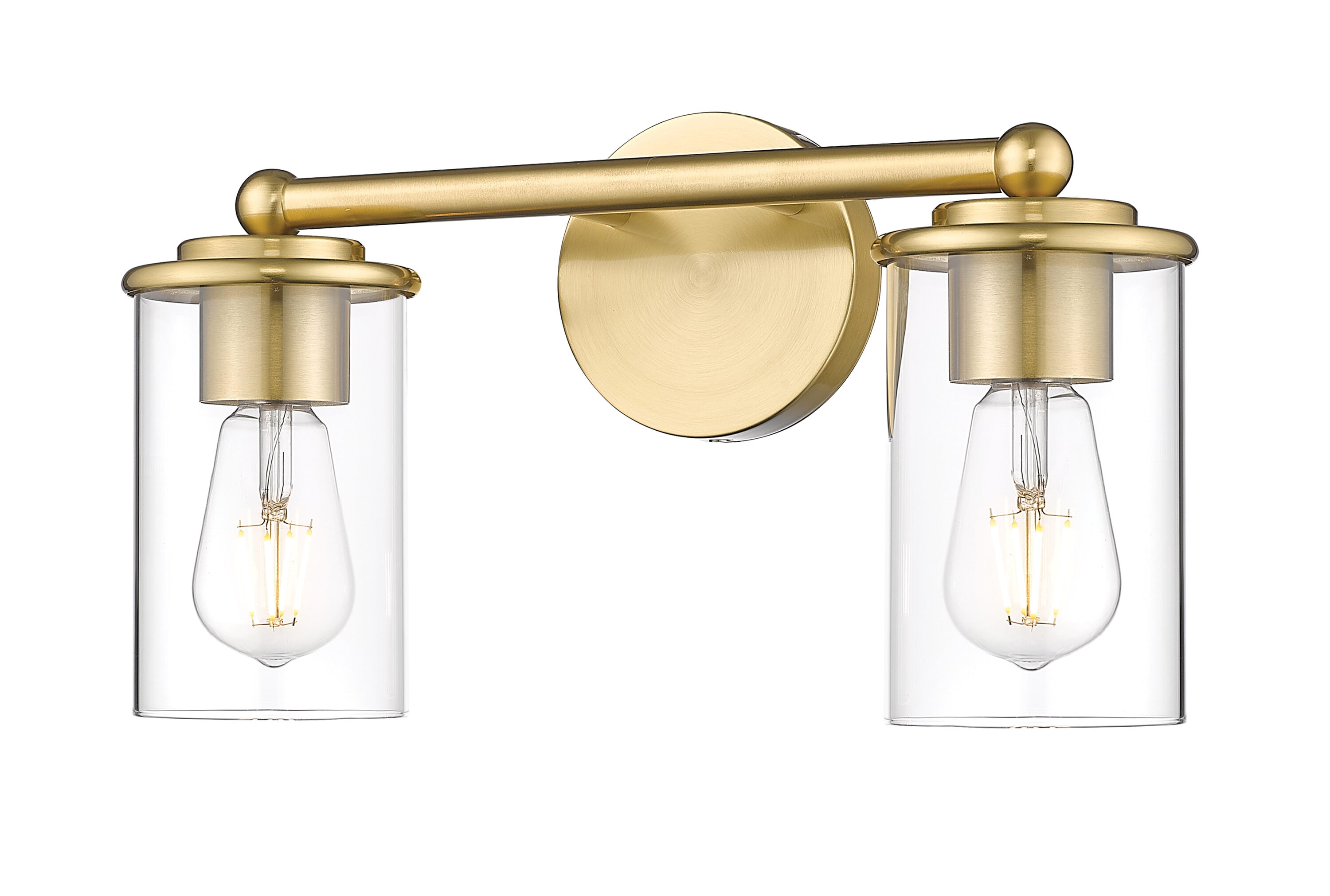 Z-Lite 742-2V-LG Thayer 16-in 2 -Light Brushed Gold Transitional Vanity light