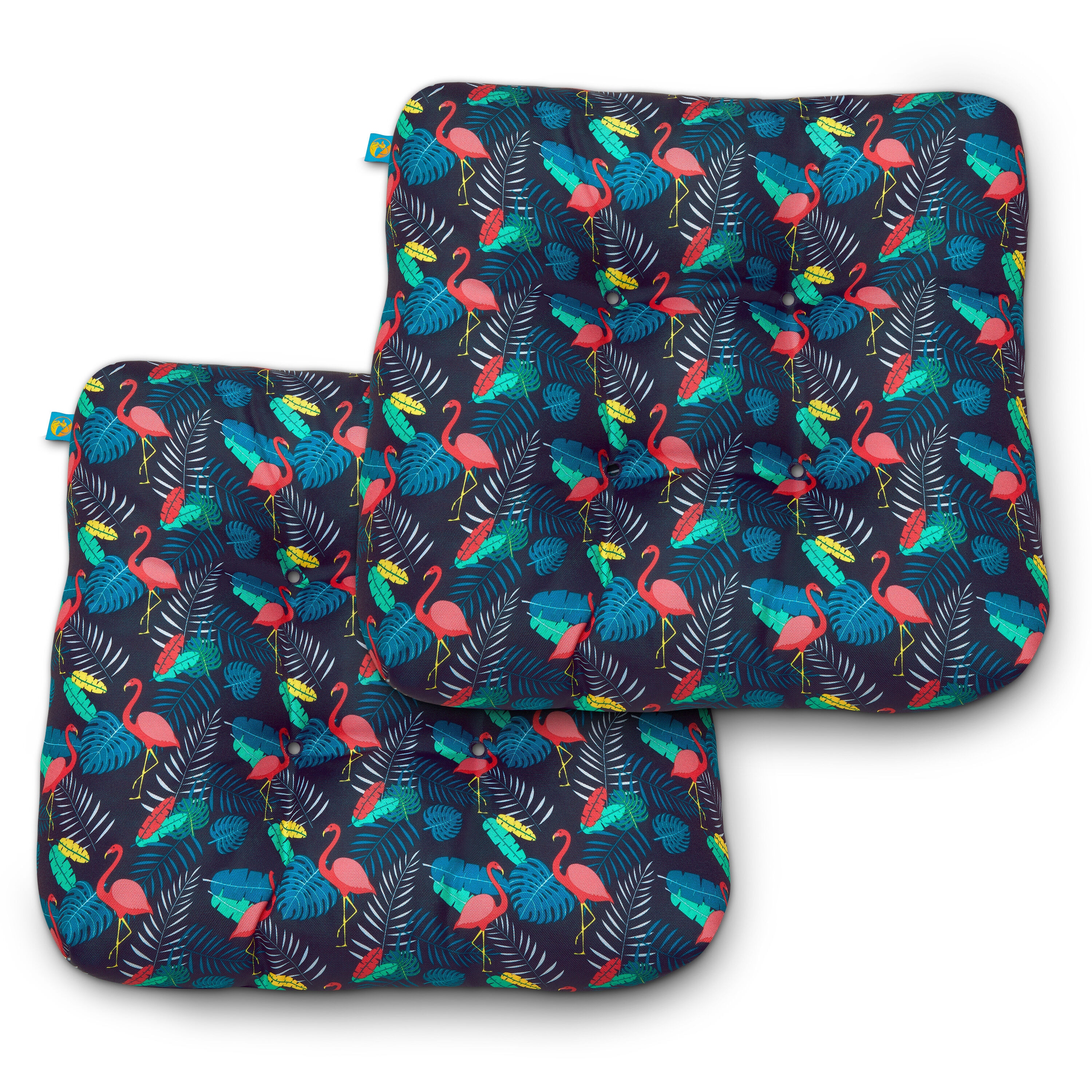 Duck Covers DCAPCH19195-2PK 19-in x 19-in 2 -Piece After Party Flamingo Patio chair cushion