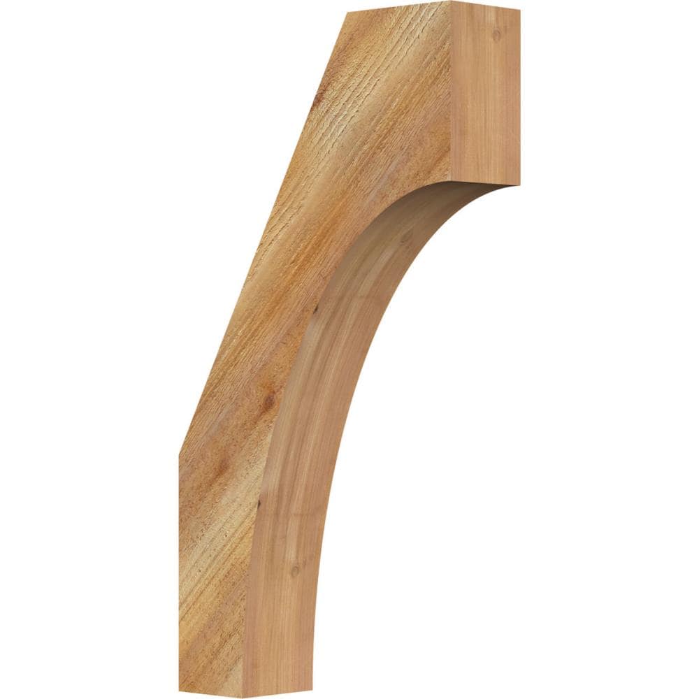 Ekena Millwork BRC04X14X26WTL00RWR 4-in x 14-in x 26-in Western Red Cedar Unfinished Wood Westlake Tough Sawn Knee Brace
