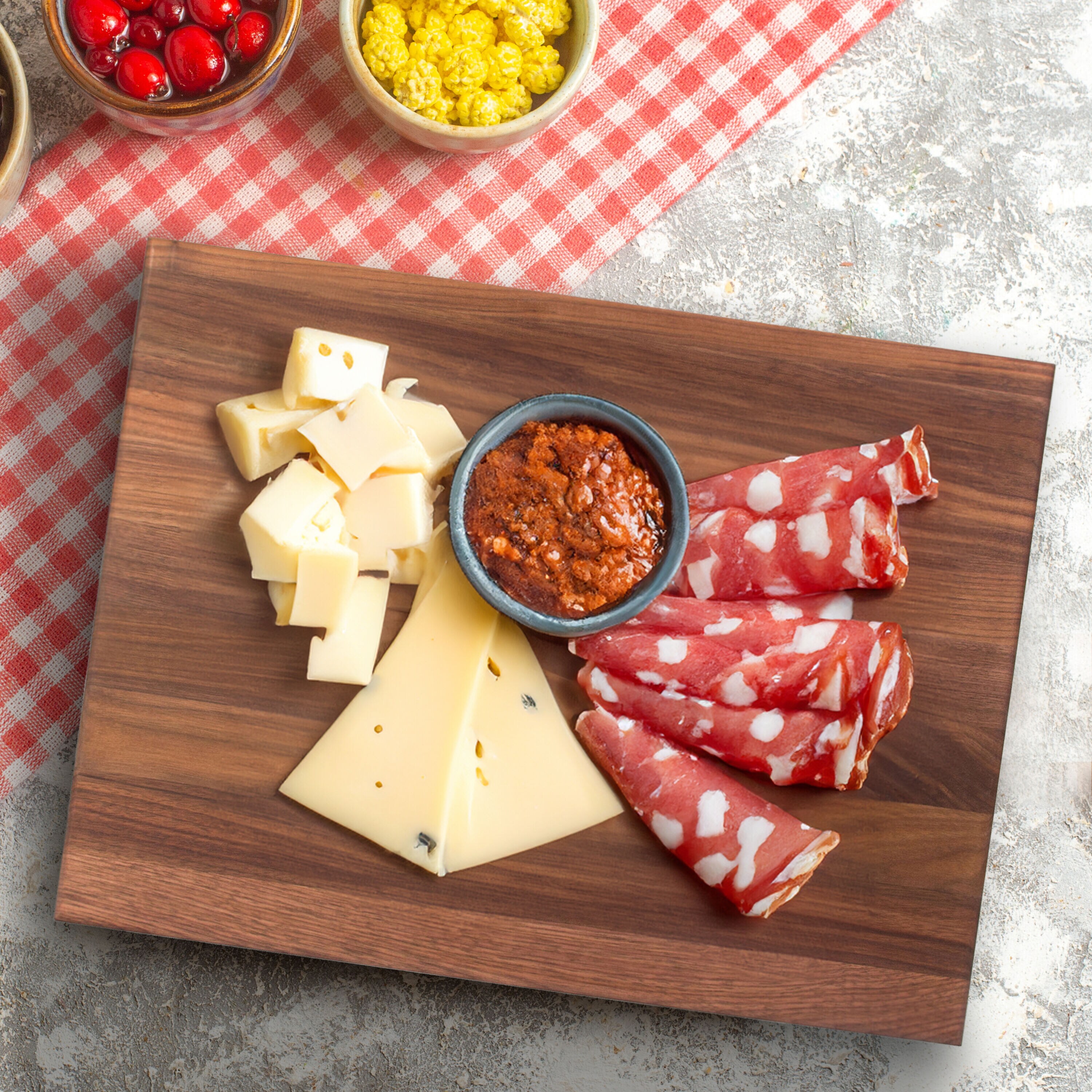 Walnut Wood Reversible Rectangular Cutting Board 20 x 15