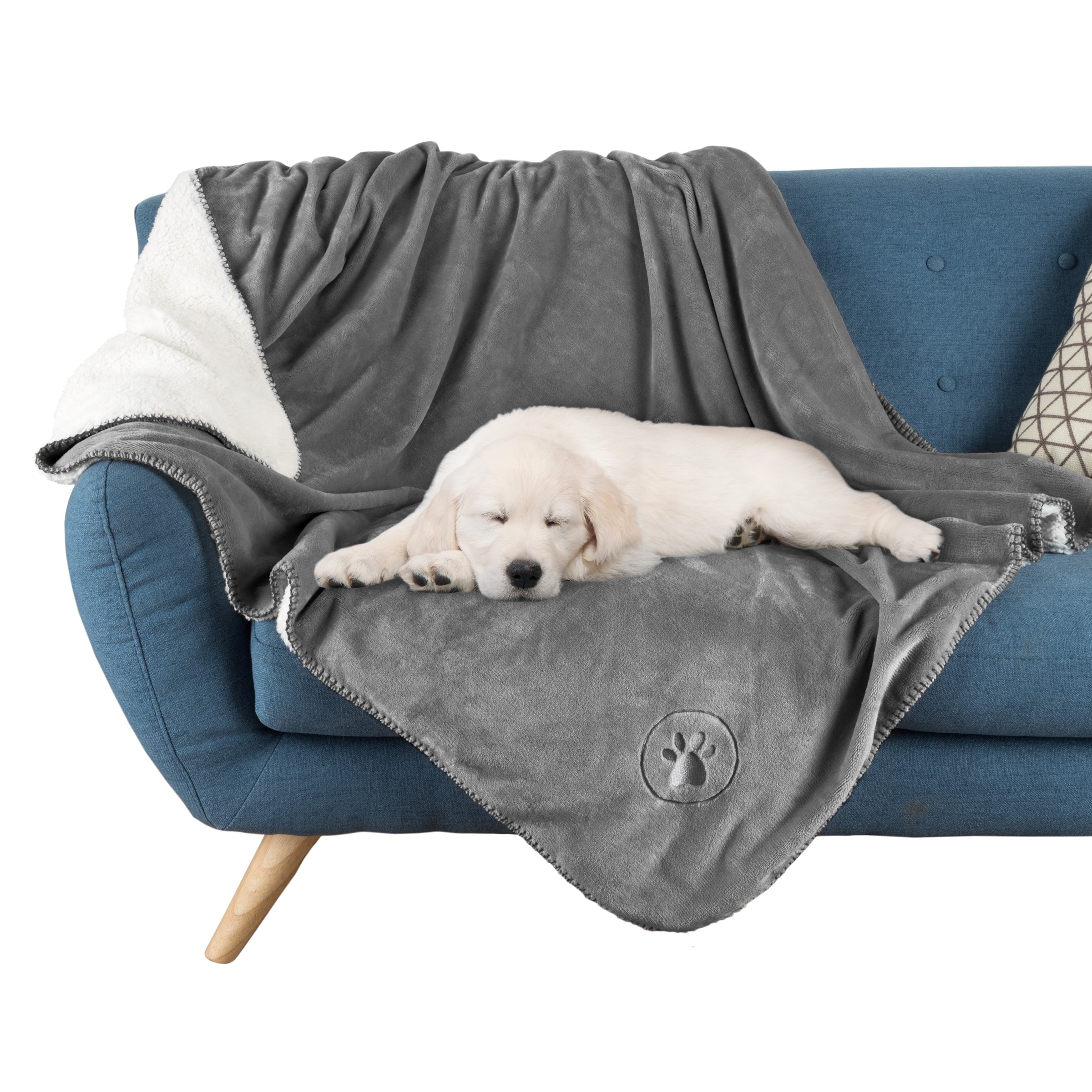 PETMAKER Blankets Gray 50 in x 60 in Blanket in the Blankets Throws department at Lowes