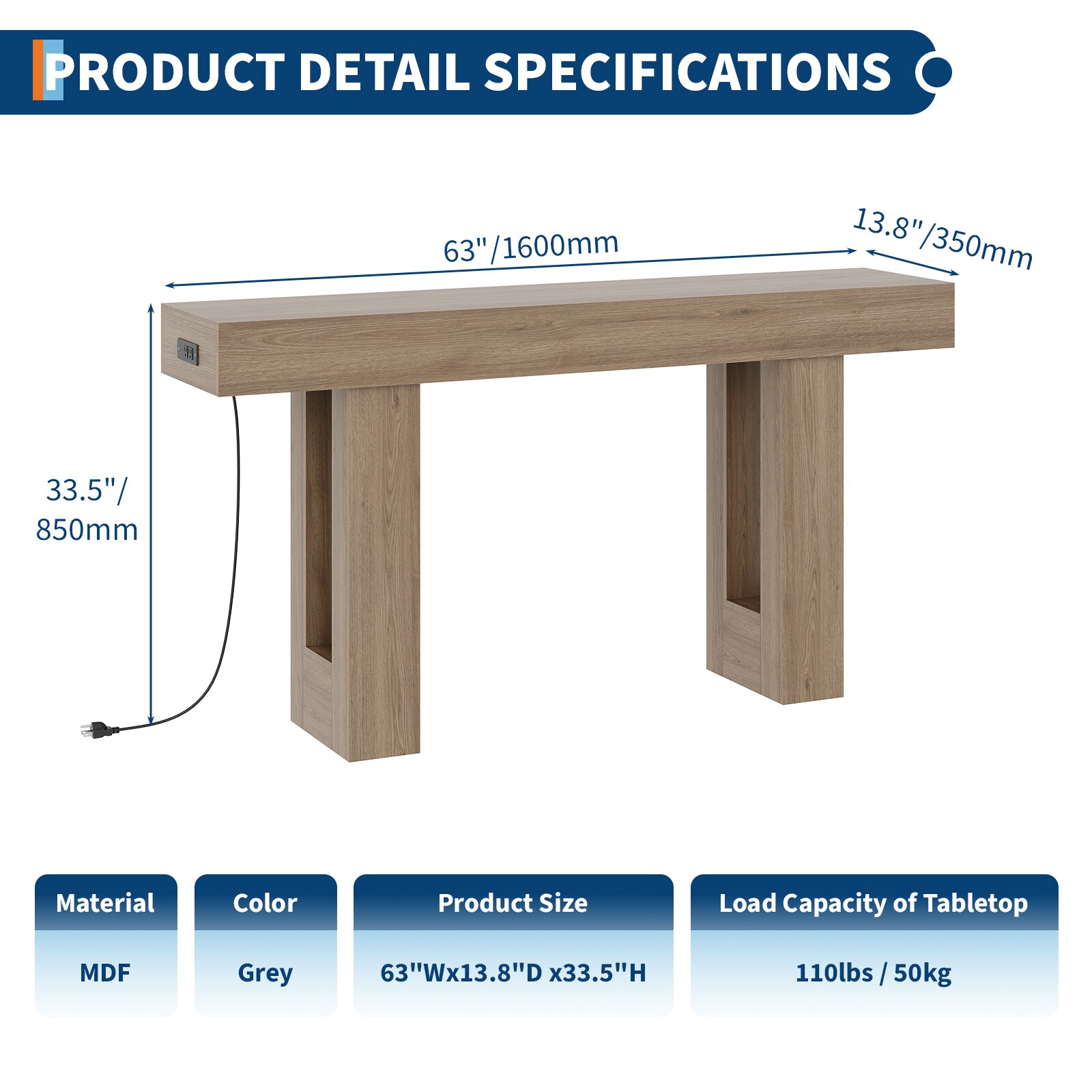 GarveeLife 376MBXX6ECT Console-Sofa-Tables - View #2