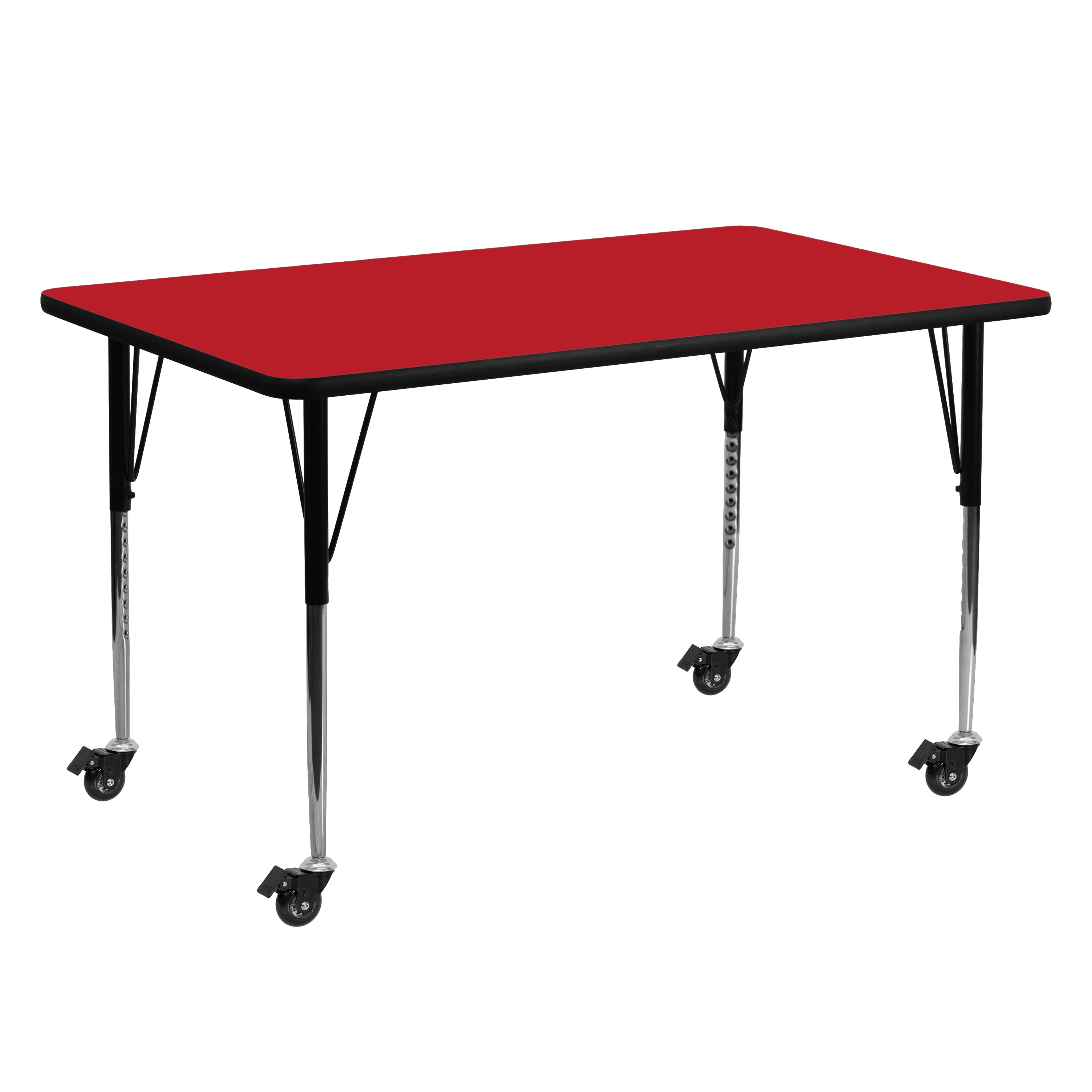 Flash Furniture 847254080217 Red Rectangular Kid's Play Table