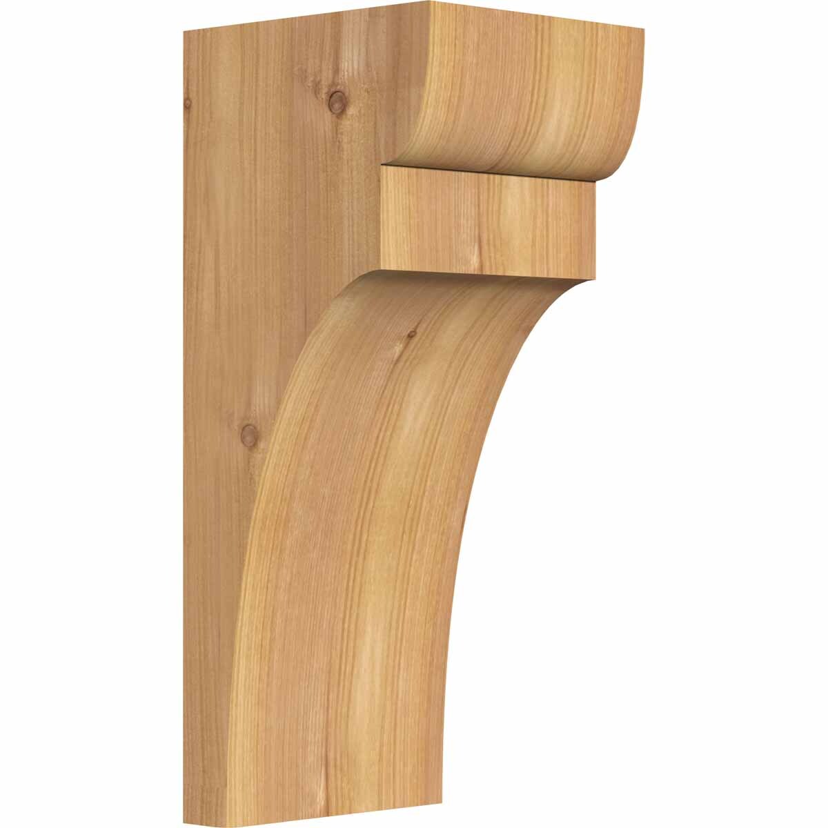 Ekena Millwork COR06X06X14YOR00SWR 5.5-in x 6-in x 14-in Yorktown Unfinished Western red cedar Wood Paintable/Stainable Corbel