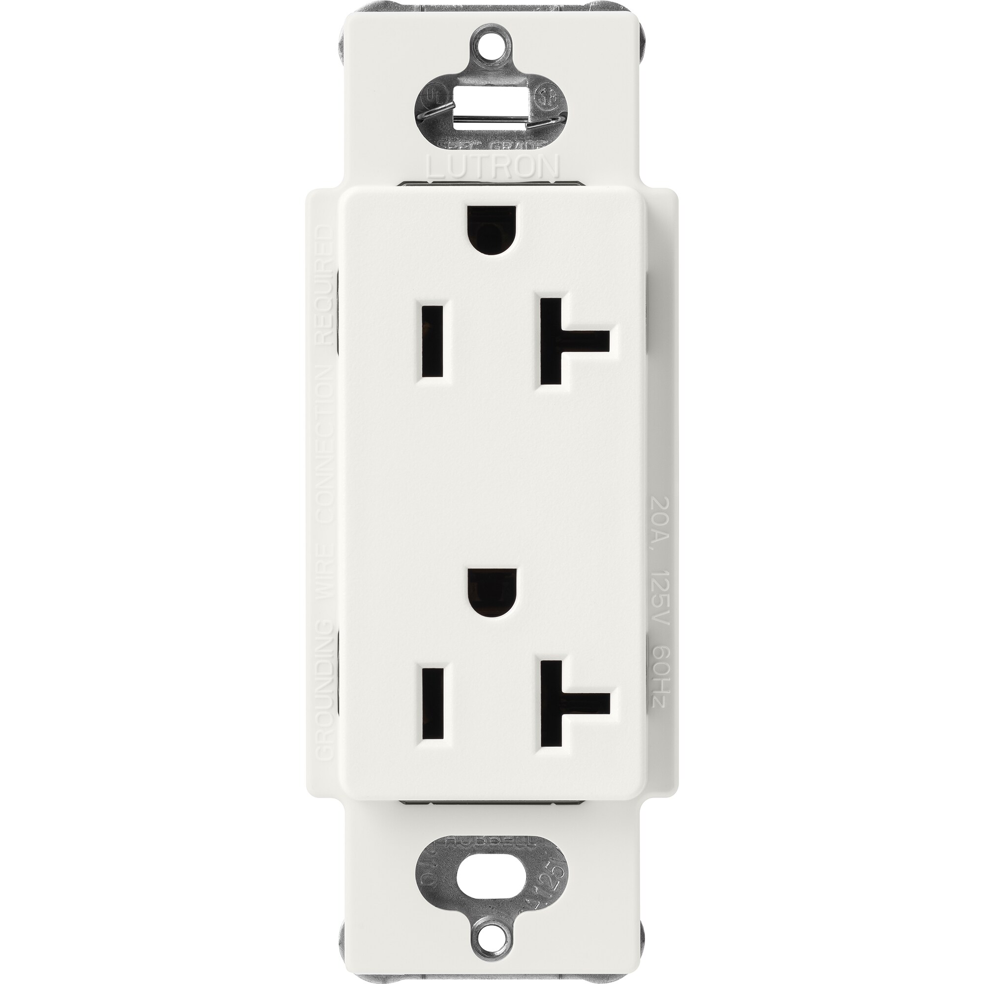 Lutron SCR-20-RW Claro 20 -Amp 120-volt Residential Decorator Outlet , Architectural White