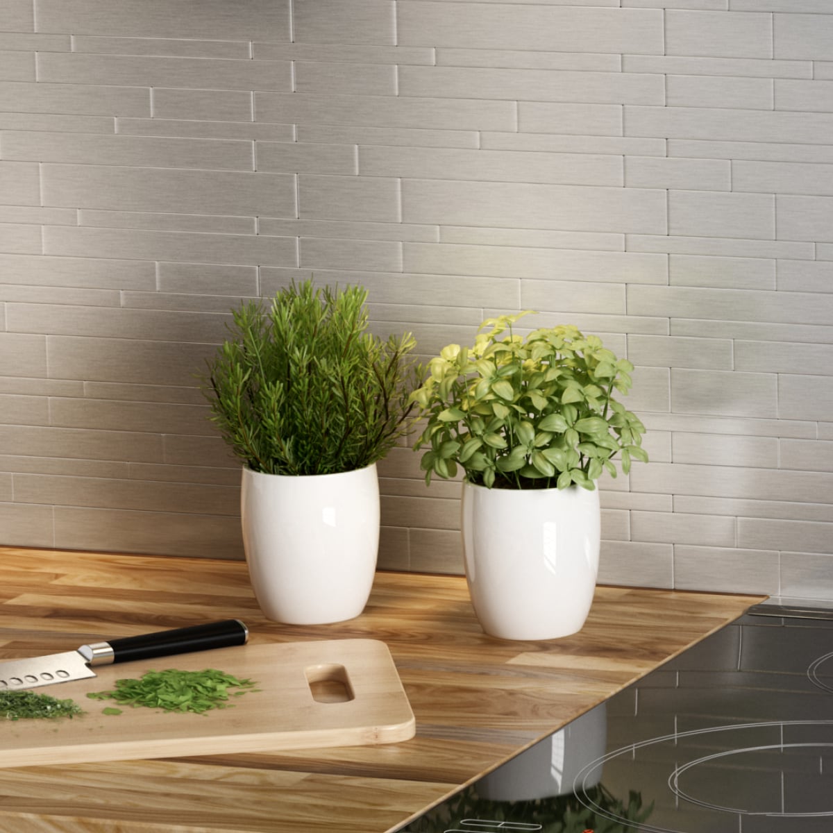 SpeedTiles Murano S2 Silver Stainless Steel 10-in x 12-in Brushed Metal  Linear Peel and Stick and Wall Tile (4.92-sq. ft/ Carton) in the Tile  department at