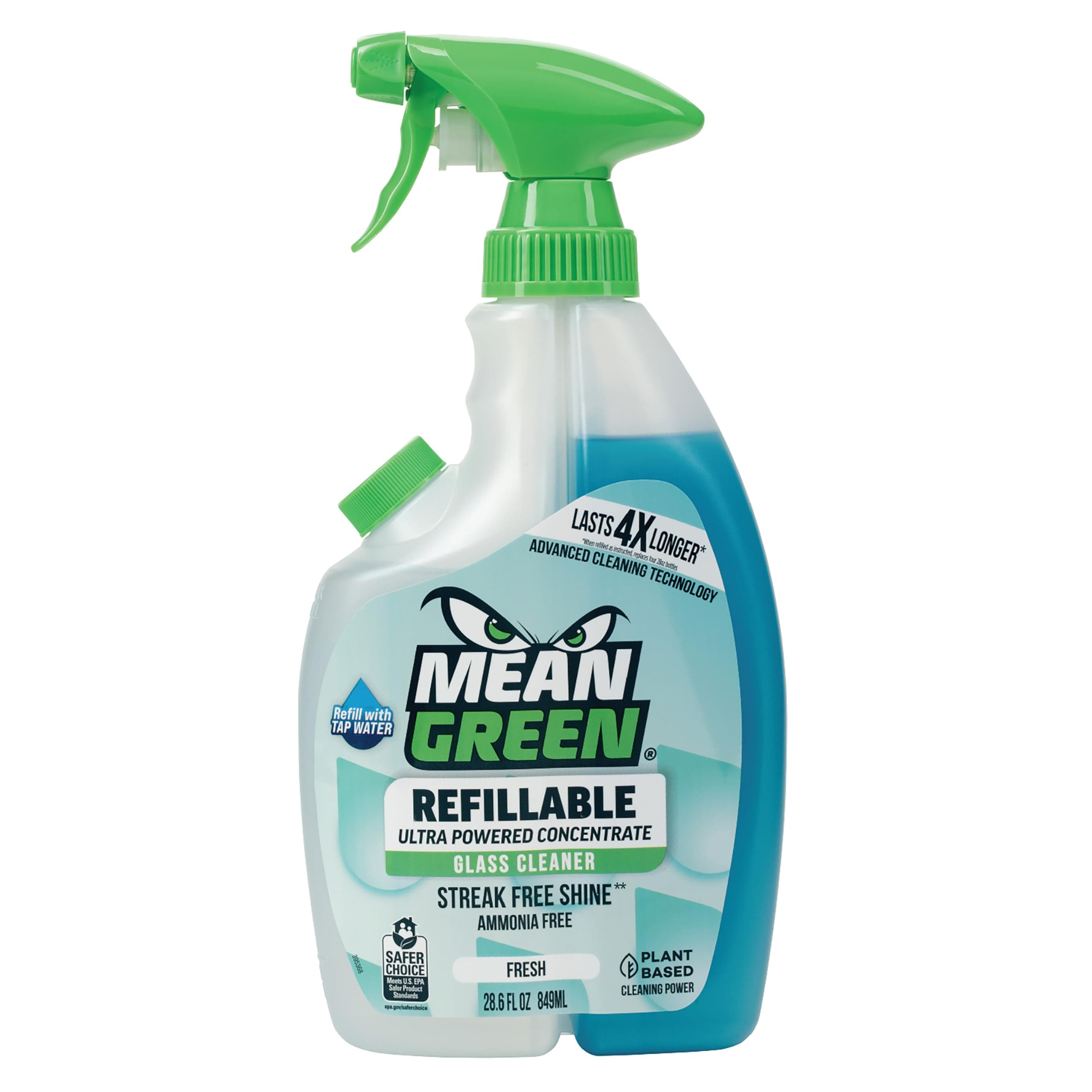  Refillable Ultra Powered CONCENTRATE Glass Cleaner Fresh 14.3 Ounce
