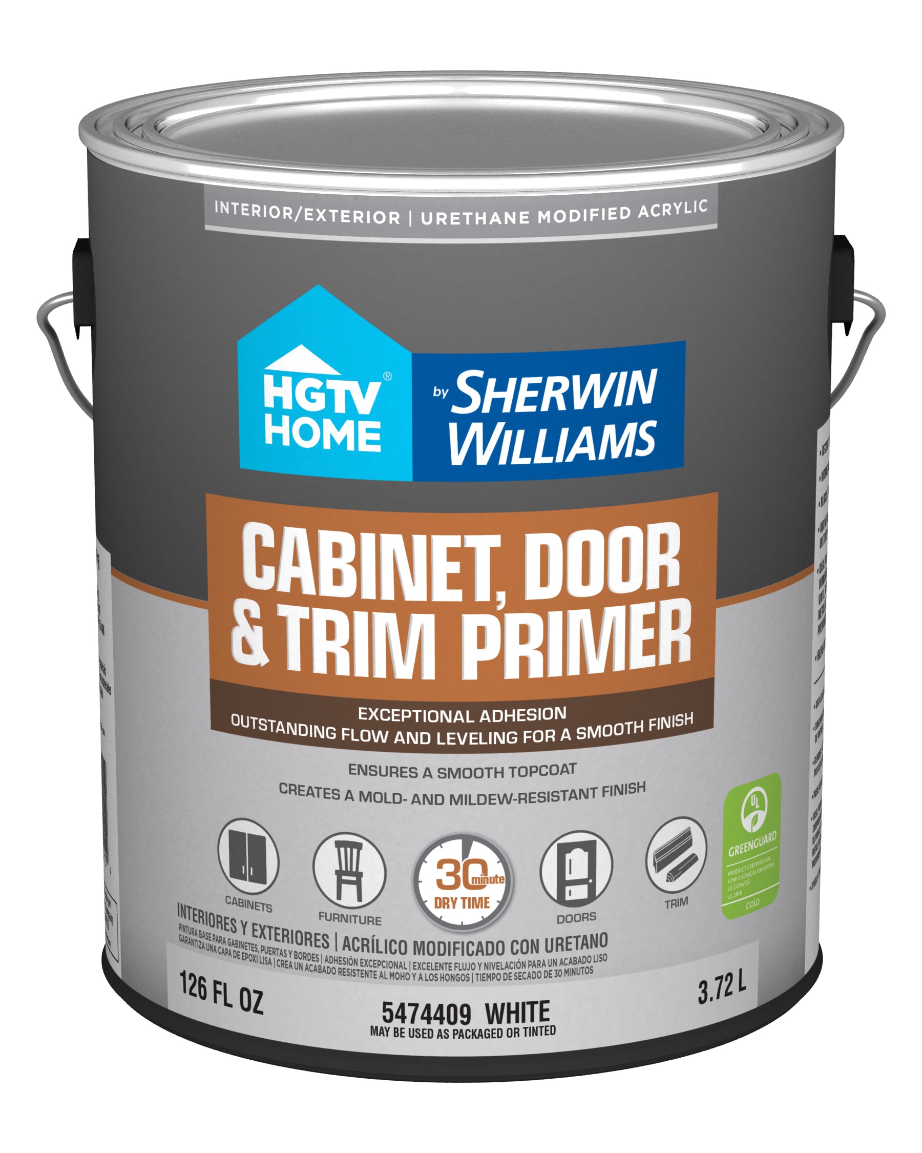 HGTV HOME by Sherwin-Williams HP5474409-16 Cabinet, Door and Trim Interior/Exterior Bonding Water-based Primer ( 1-gallon )