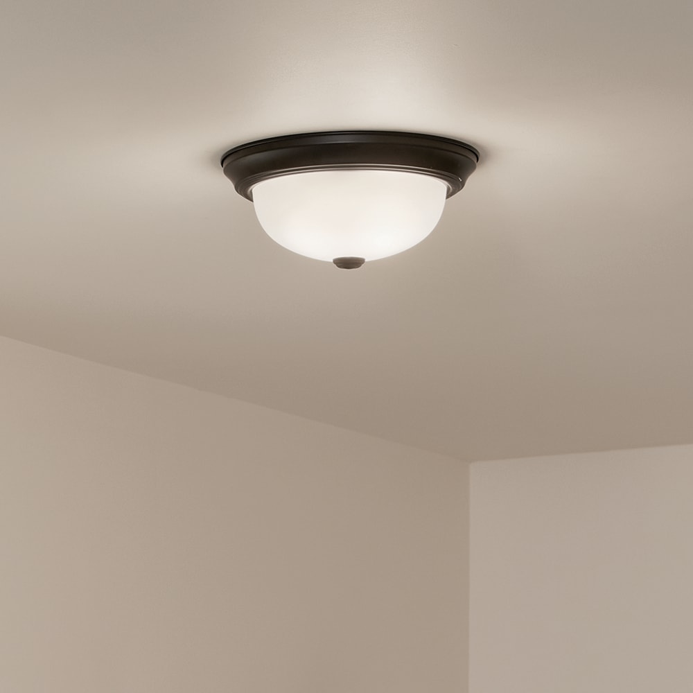 Kichler 8111BK 2 -Light 11.25-in Black Flush Mount Light