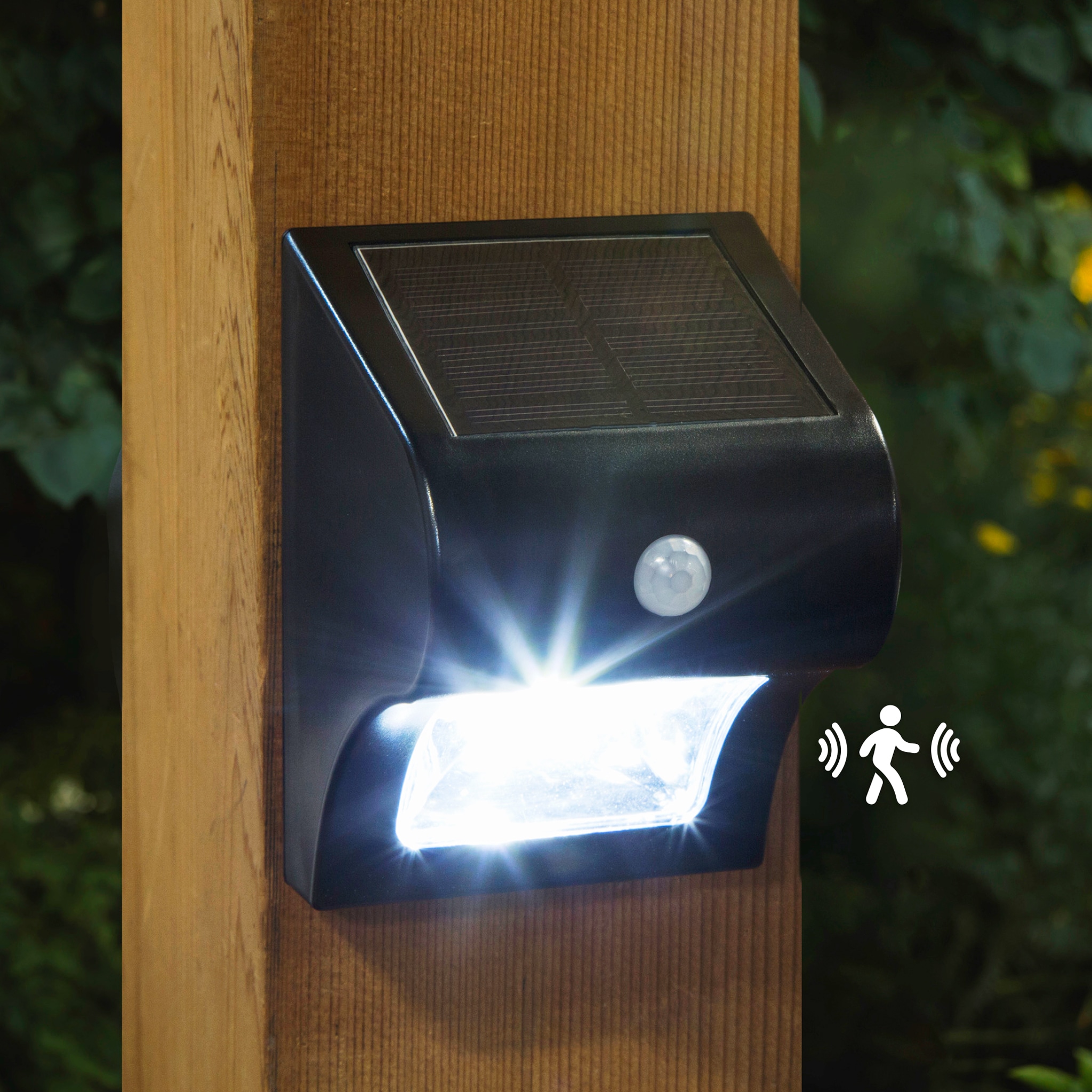 Classy Caps 4.8-in H Matte Black Solar Motion Sensor Dark Sky Dusk to ...