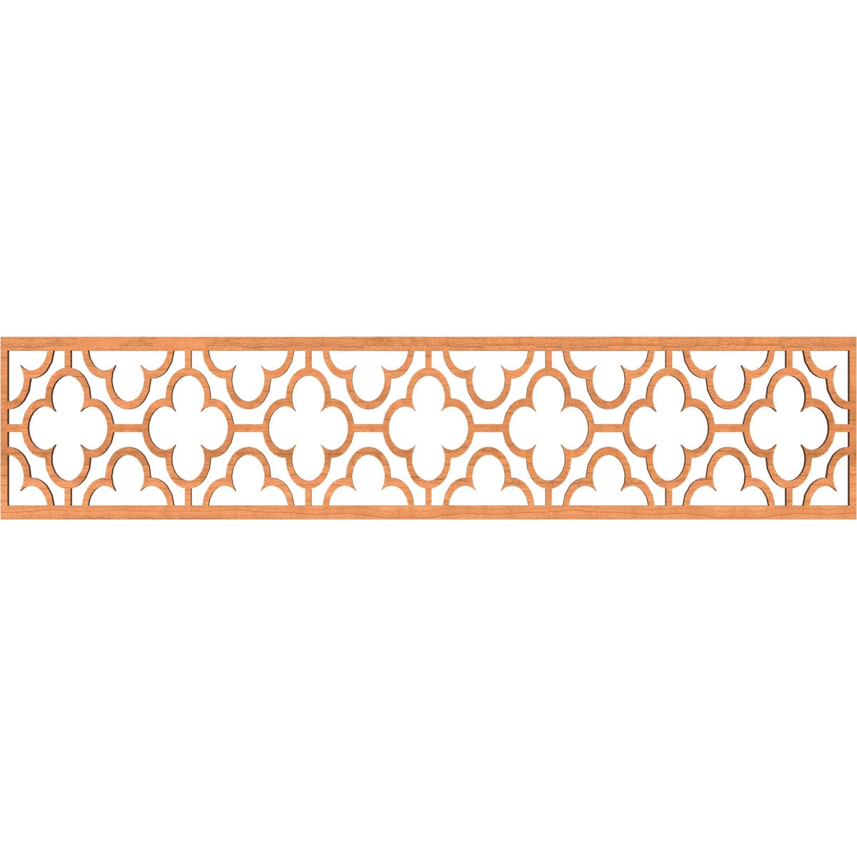 Ekena Millwork MLDA10X46CHICH Chicago Fretwork Flat Trim 10-in x 3.9-ft Cherry Brown Unfinished 2156398 Pierced Wall Panel Moulding