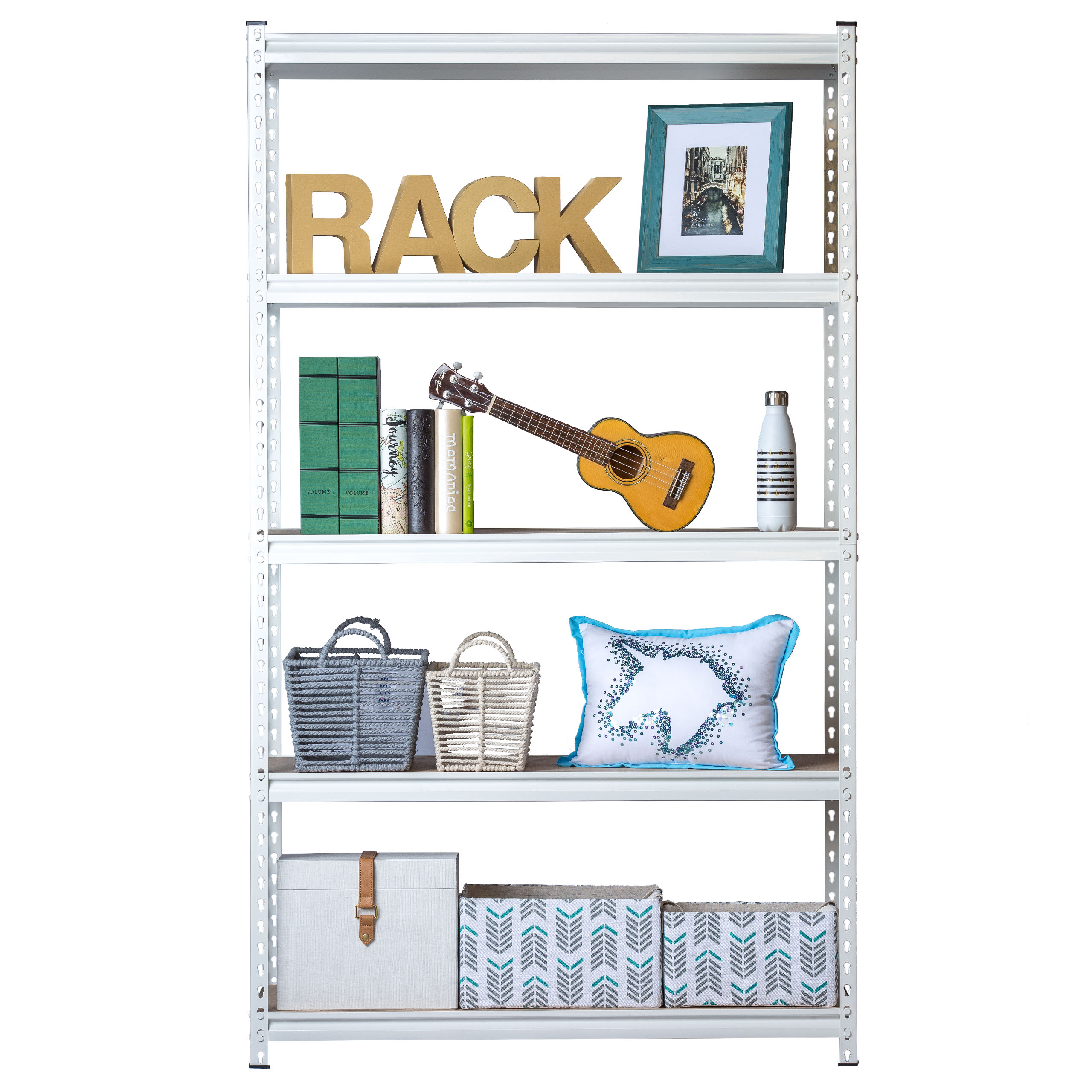 KING'S RACK Storage Bin Rack System Steel Heavy Duty 8-Tier Utility Shelving  Unit (34-in W x 16-in D x 65-in H), Gray in the Freestanding Shelving Units  department at