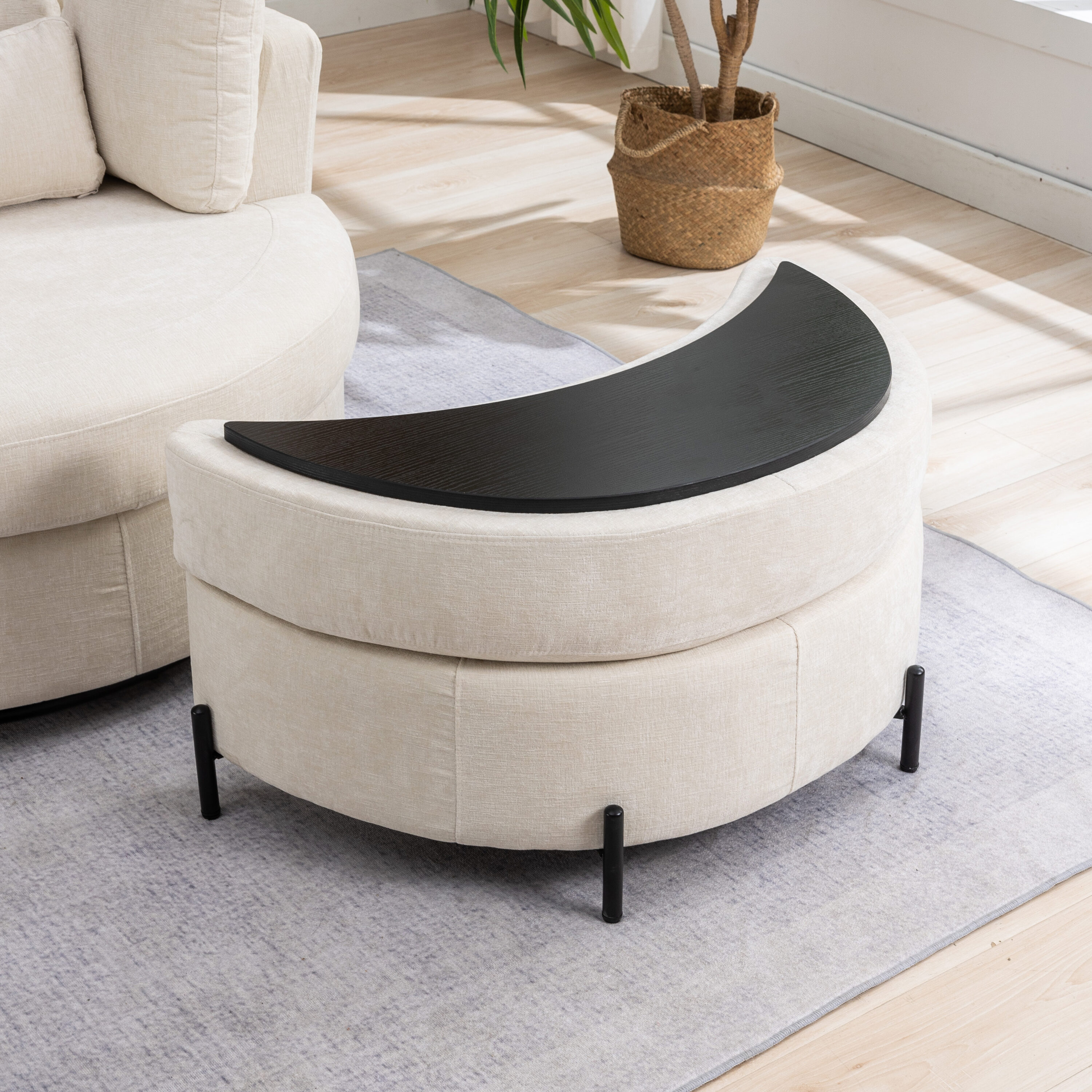 Hrinhom HC-W4001-BEIGE Indoor-Ottomans - View #2