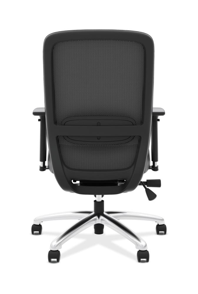 HON Exposure Black Traditional Ergonomic Adjustable Height Swivel Faux ...