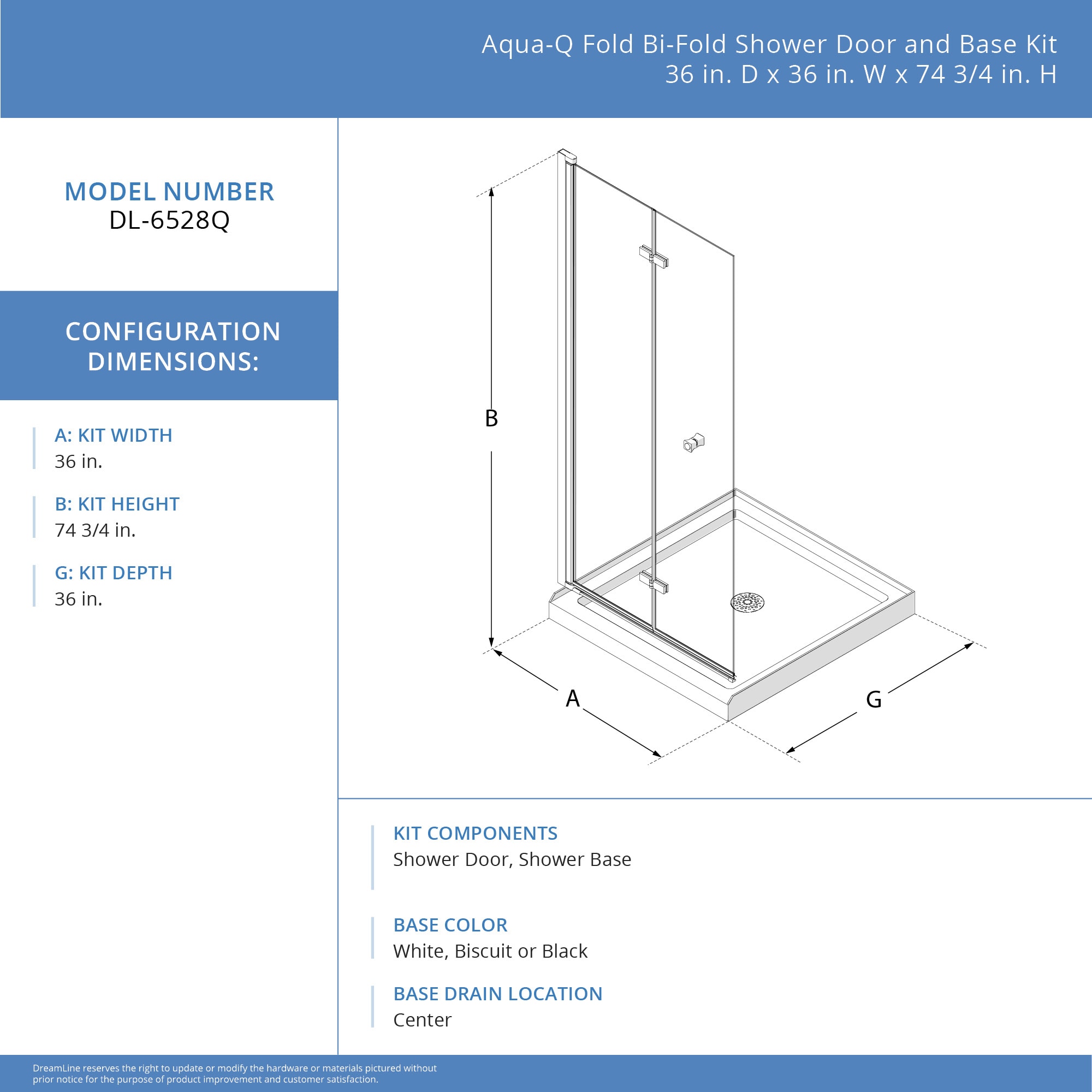 DreamLine DL-6528QC-06 Alcove-Shower-Kit - View #10