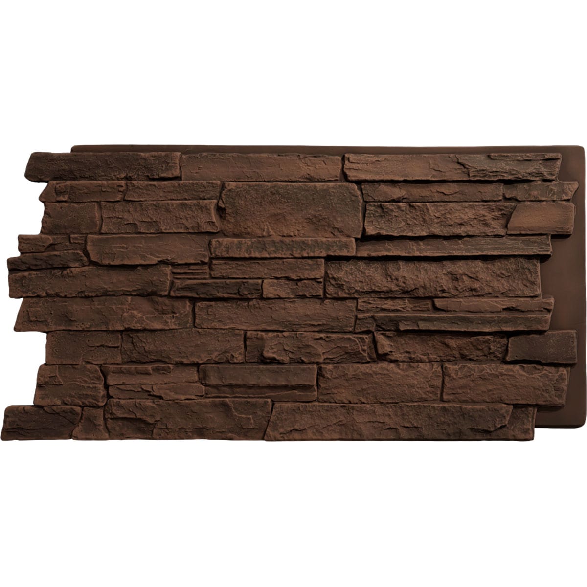 Ekena Millwork PNU24X48ALCB 49-in x 25.5-in Acadia Ledge Stacked Stone 8 Square feet Canyon Brown Faux stone veneer
