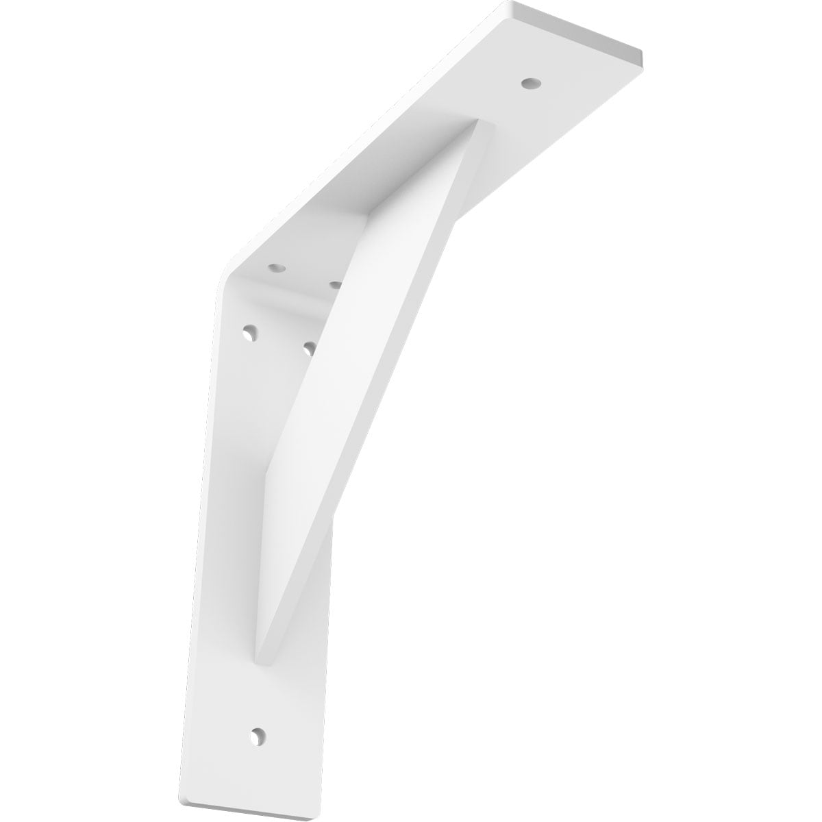 Ekena Millwork BKTM02X08X08TRPWH Traditional 8-in x 2-in x 8-in Primed Steel Countertop support bracket