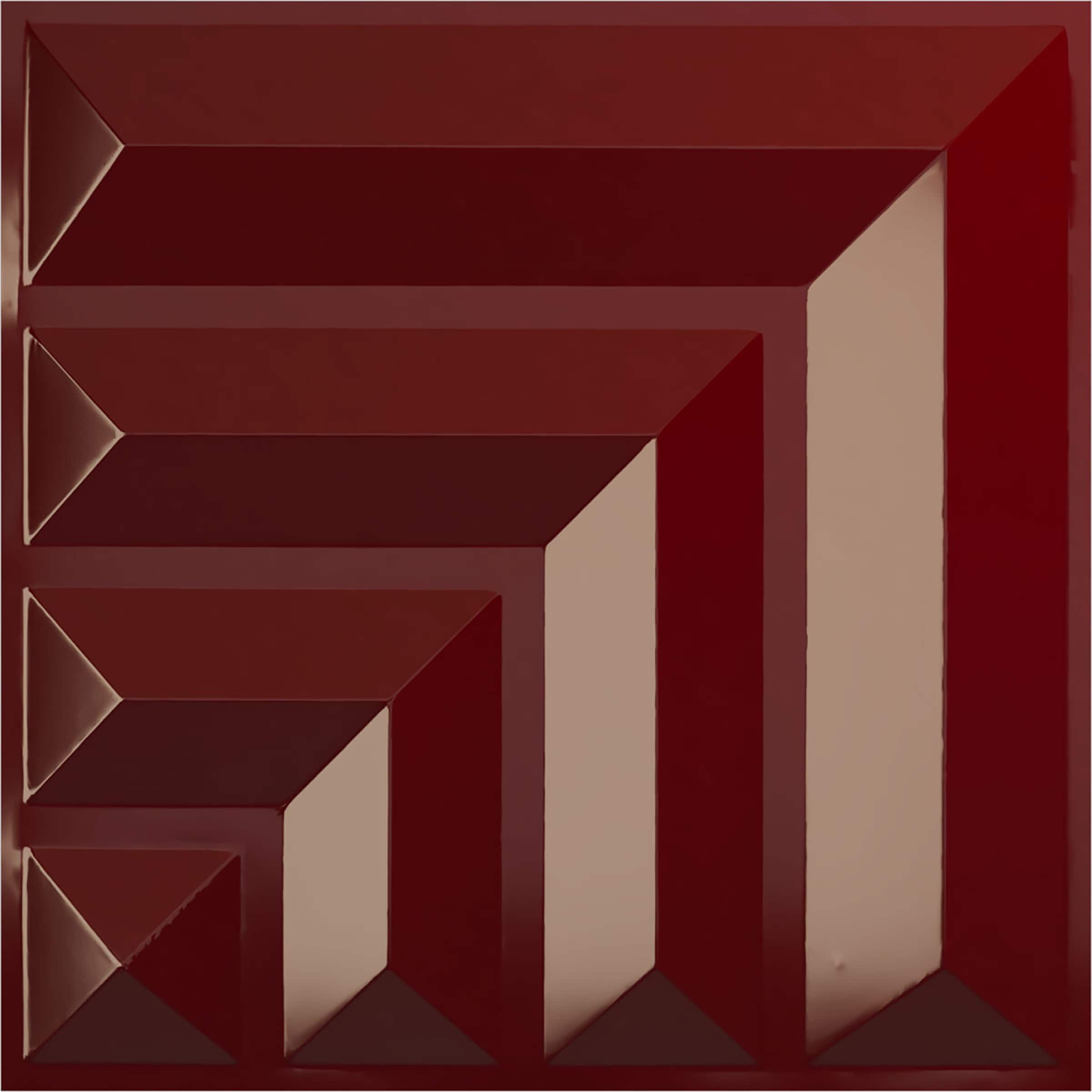 Ekena Millwork WP20X20BTHML 19-5/8-in x 19-5/8-in Embossed Paintable/Stainable Red PVC Wall Panel (
