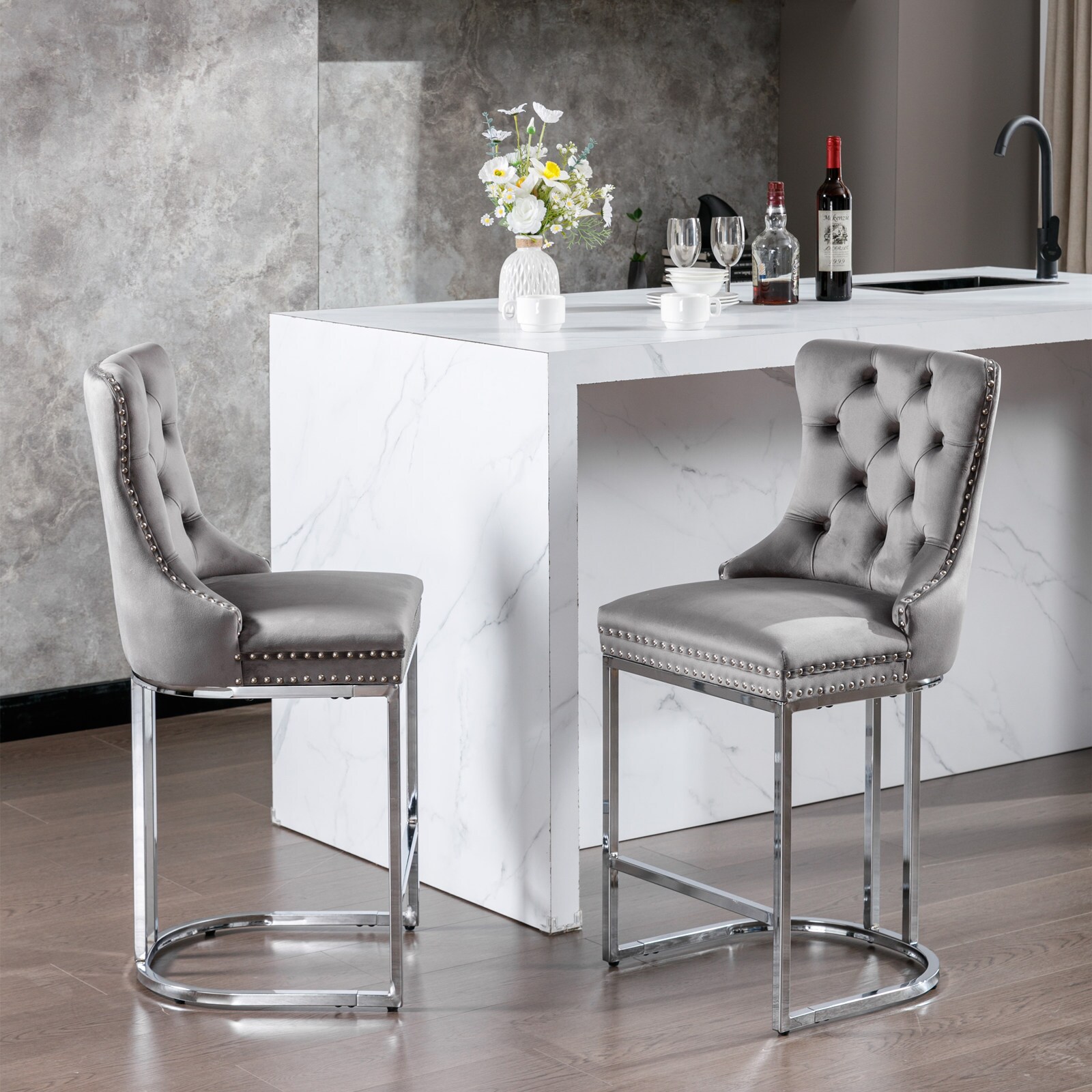 Hrinhom HC-D8003-GRAY stools - View #2