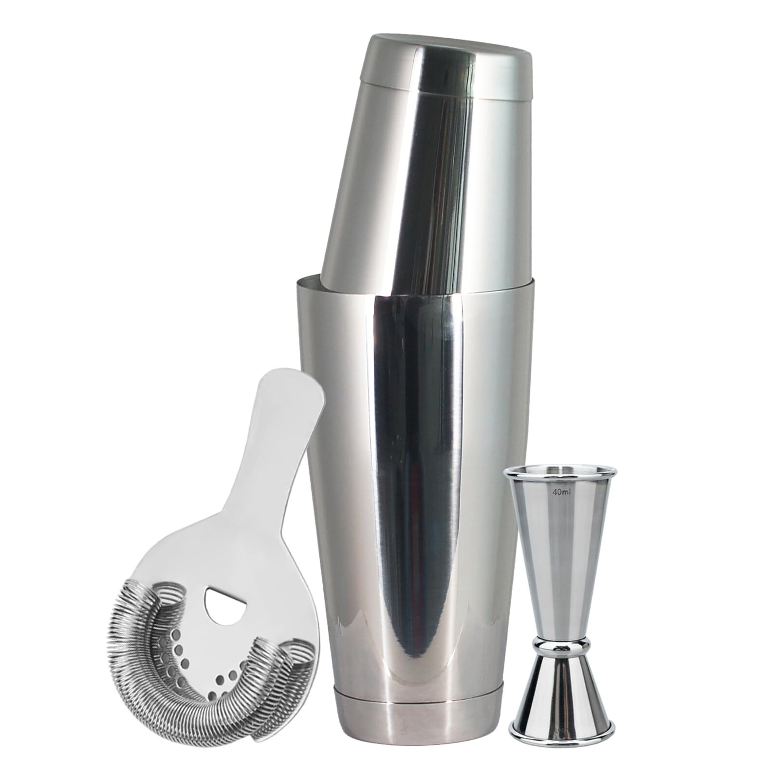 Aoibox  Professional 2 Piece Boston Cocktail Shaker Set with 17 oz and 24 oz Stainless Steel Weighted Mixing Tins