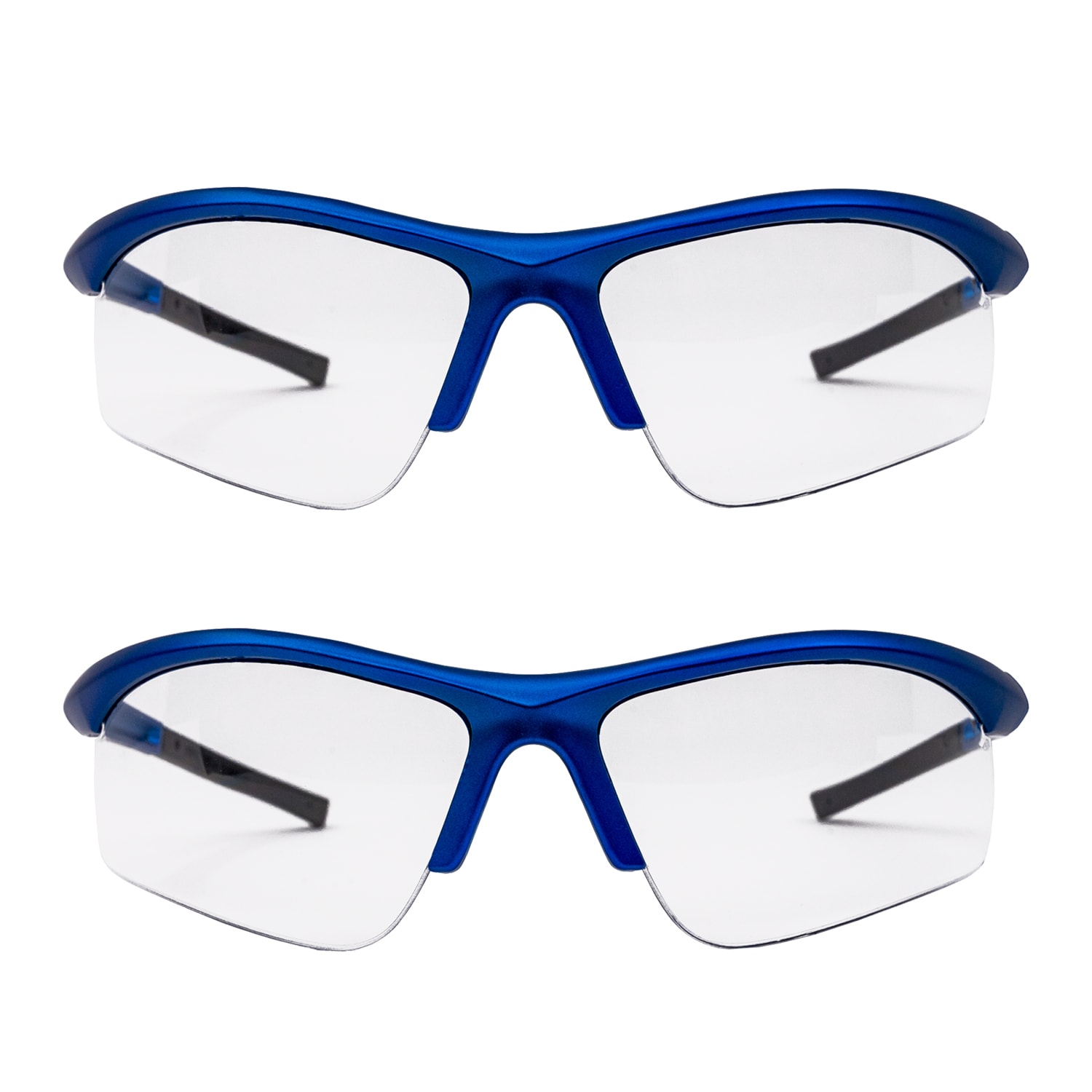 BISON LIFE SH-MTXSG-CLLBLT-24-2 2-Pack, Sport MTX, Anti-Scratch, Blue Polycarbonate Anti-Fog Safety glasses