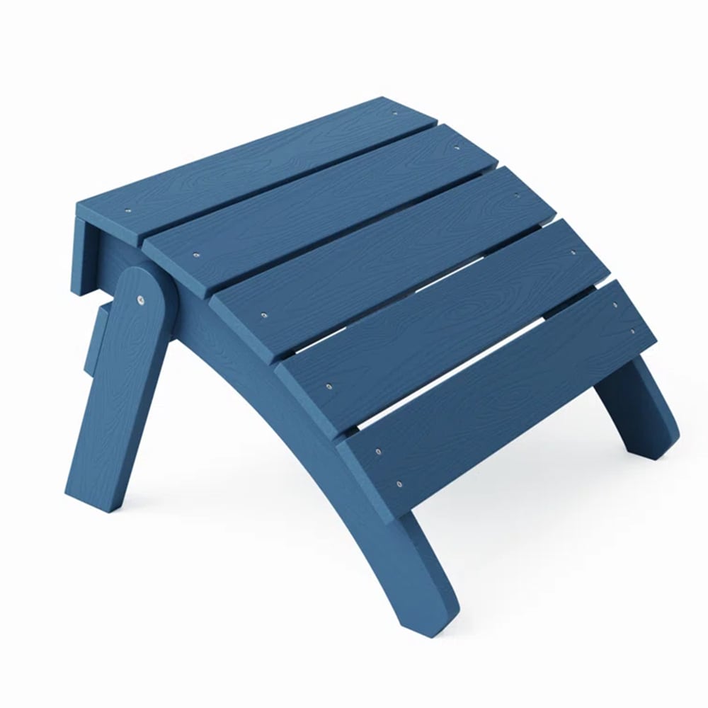 WINSOON JD7006 Navy Folding Adirondack Ottoman Navy Plastic Ottoman