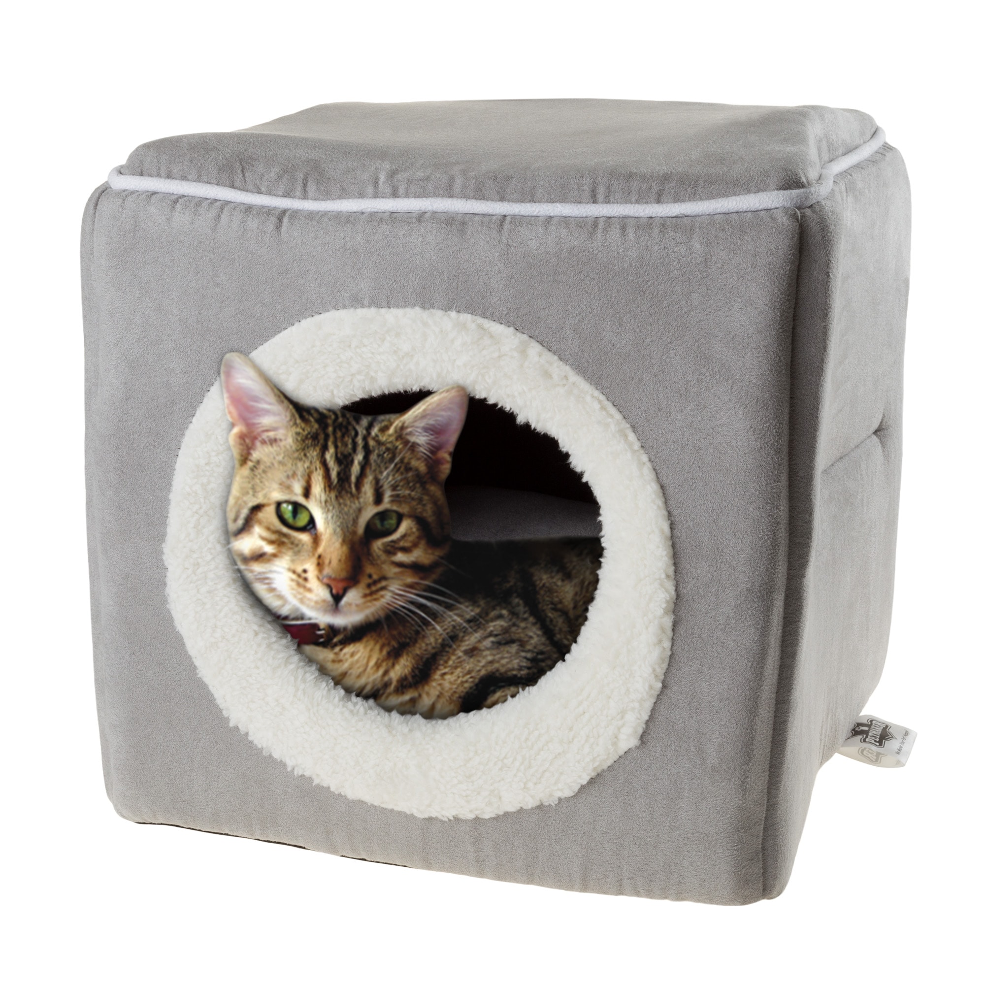 PETMAKER 323530ZYA Rectangular Gray Enclosed Cat Bed (Any Size)