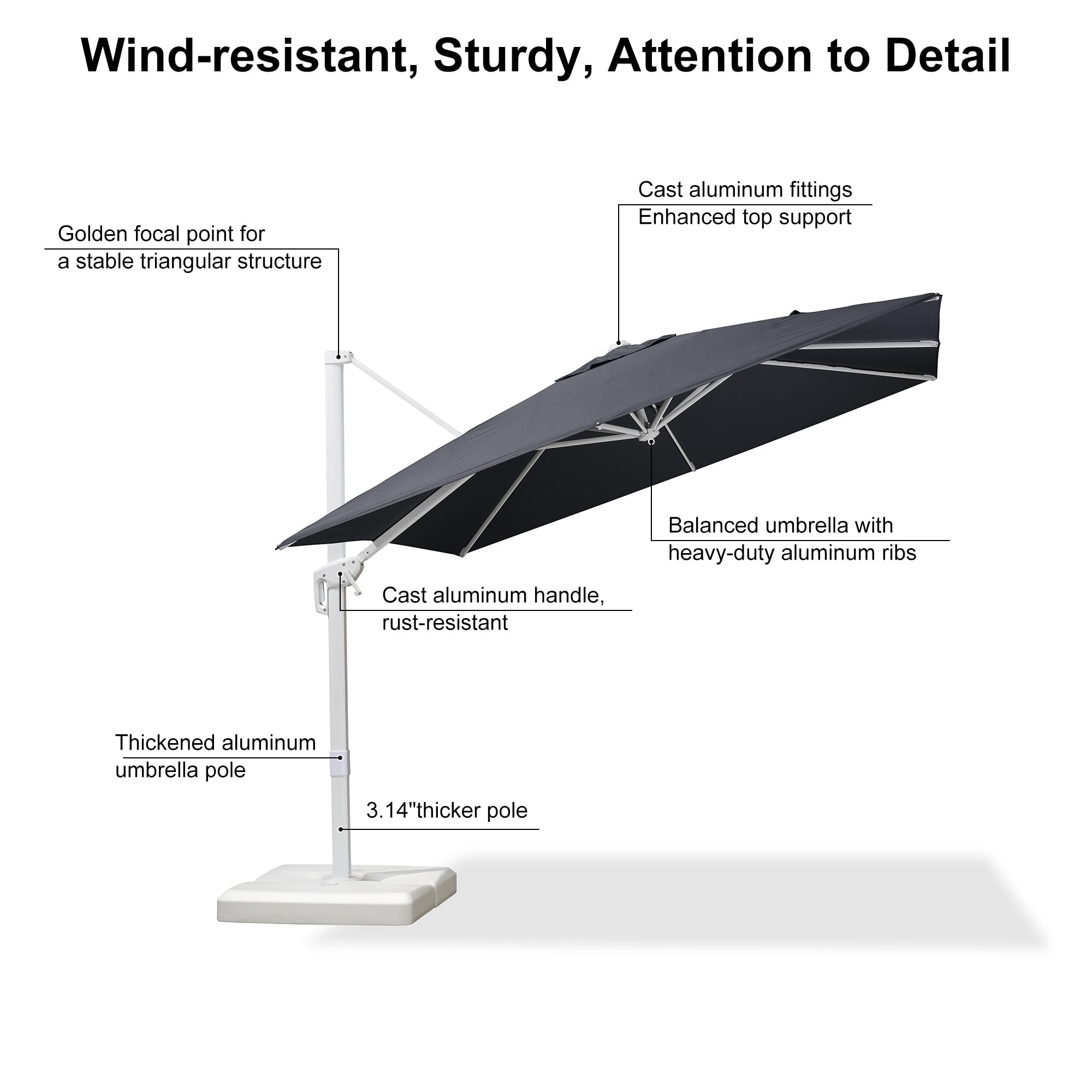 PURPLE LEAF LS02XBS09-GY Umbrellas-2 - View #4