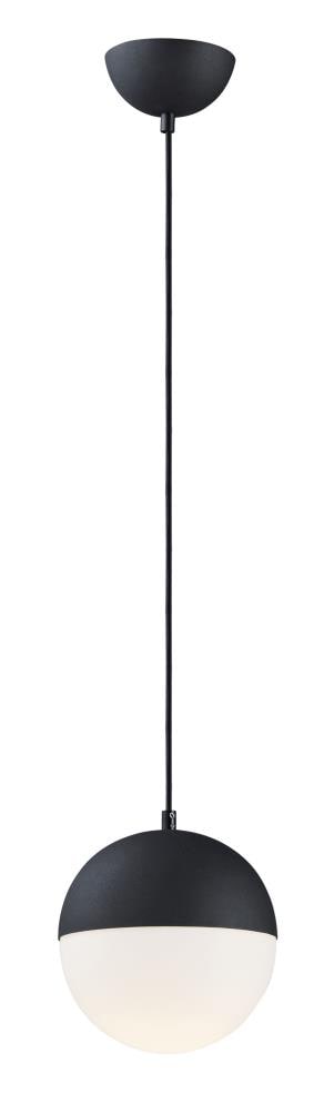 Sleek Satin White and Black Mini LED Pendant Light