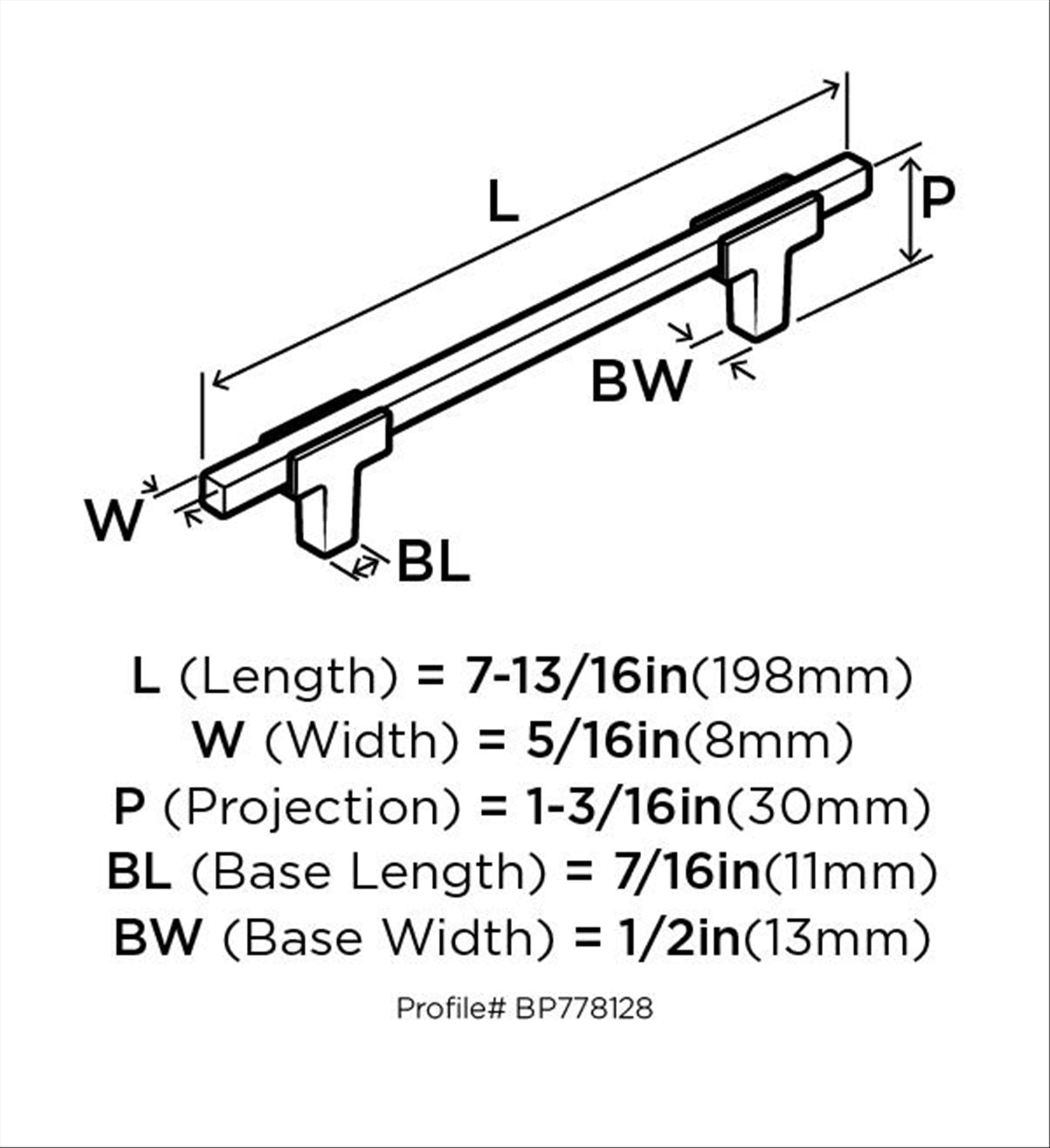 Amerock BP778128MBMB Cabinet-Pulls - View #8